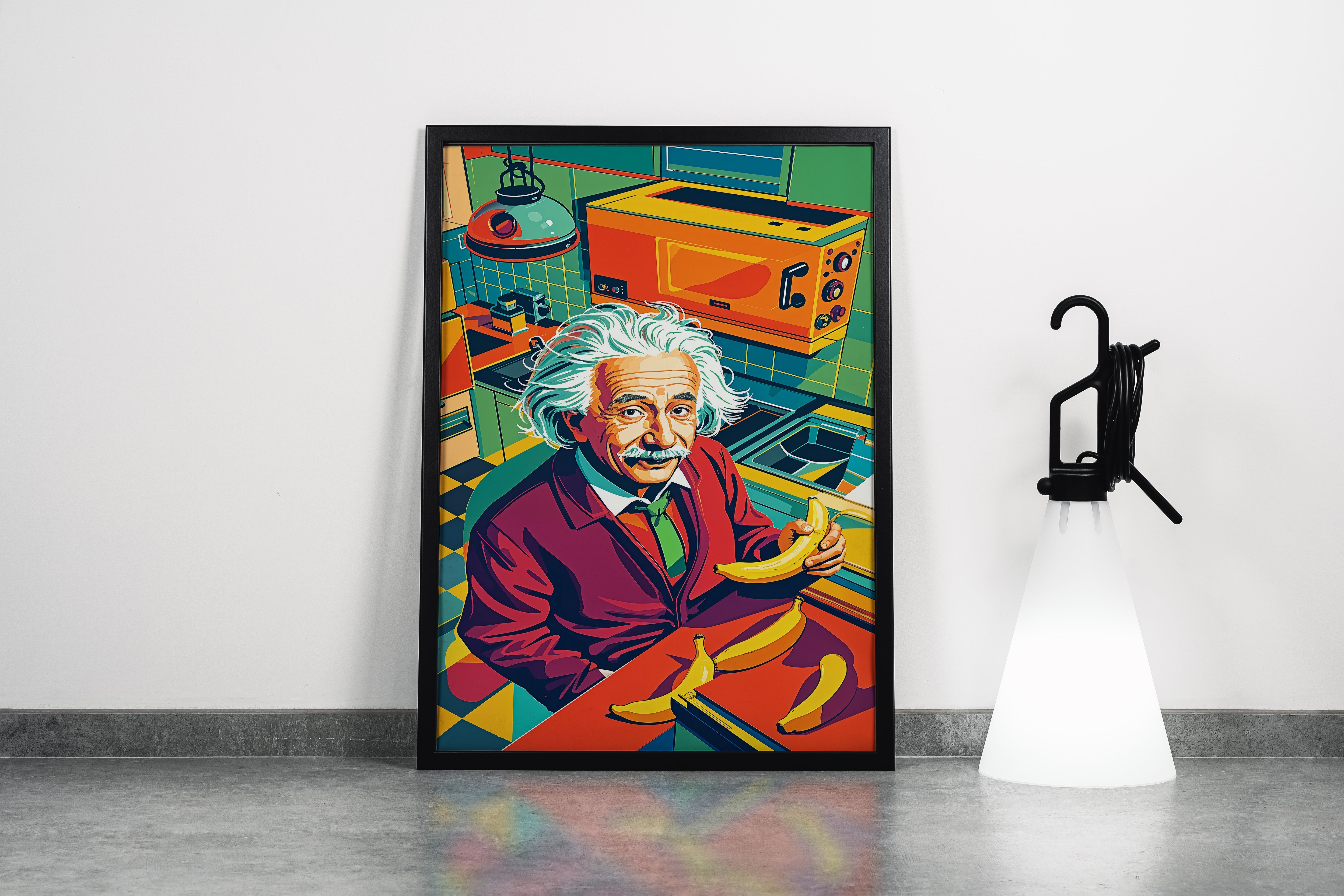 ai creation, Einstein, pop art, ai art, art, kanvas tablo