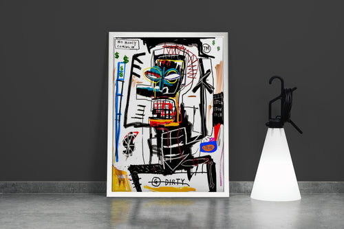 Jean-Michel Basquiat No Money Coming In Soyut Sokak Sanatı Kanvas Tablo