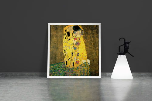 Gustav Klimt'in Aşkın Sembolü Öpücük (The Kiss) Altın Dönem Art Nouveau Kanvas Tablo