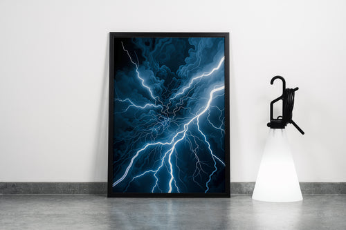 ai creation, dance of lightning, art, kanvas tablo