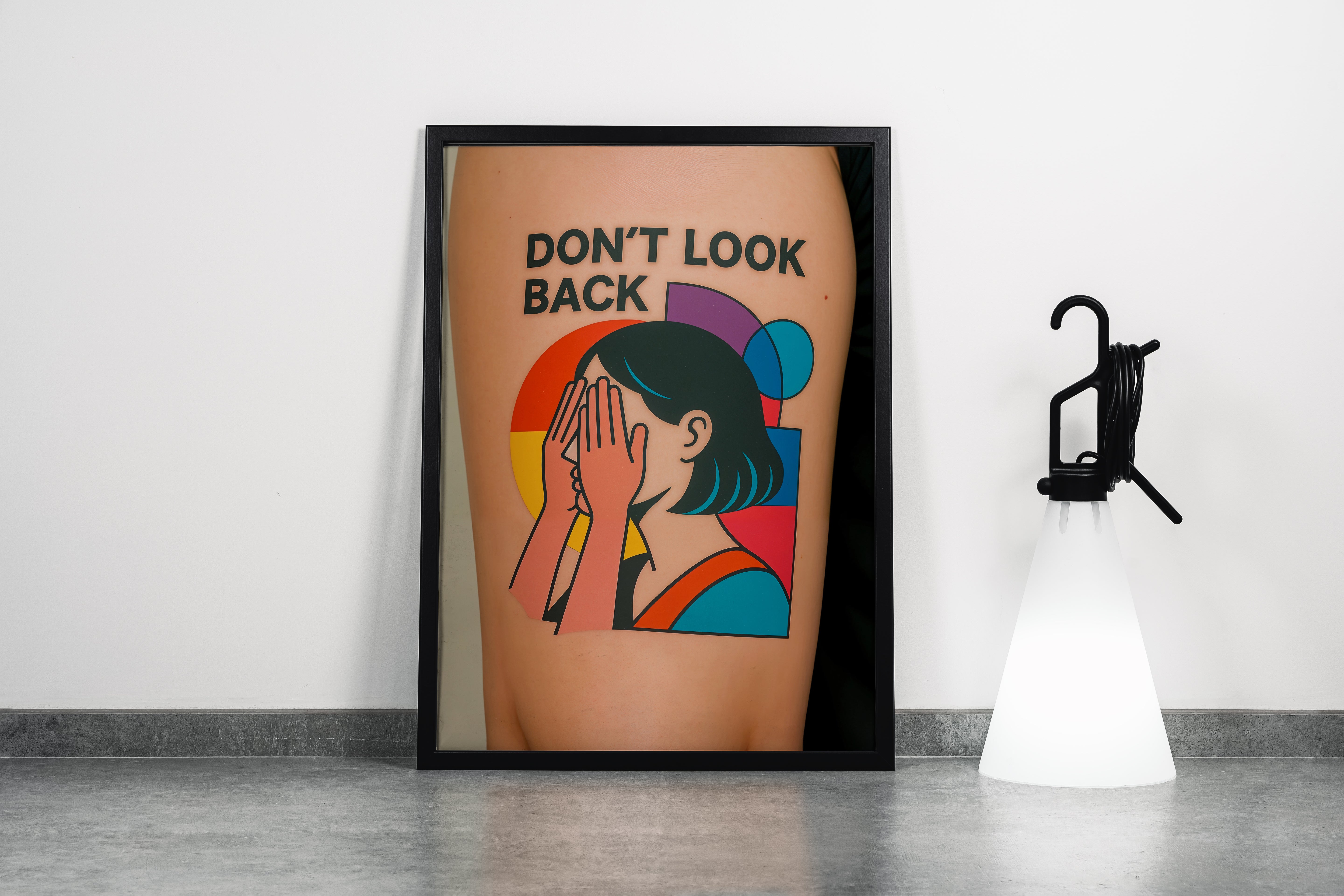 ai creation, dont look back, quote, ai art, art, kanvas tablo
