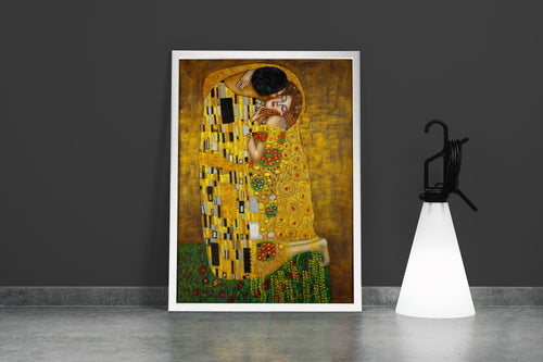 Gustav Klimt Kiss Tablosu Altın Doku Sanat Kanvas Tablo