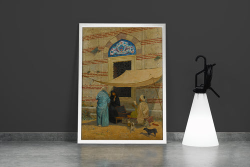 Osman Hamdi Bey Kapalıçarşı Önünde Sohbet Kanvas Tablo