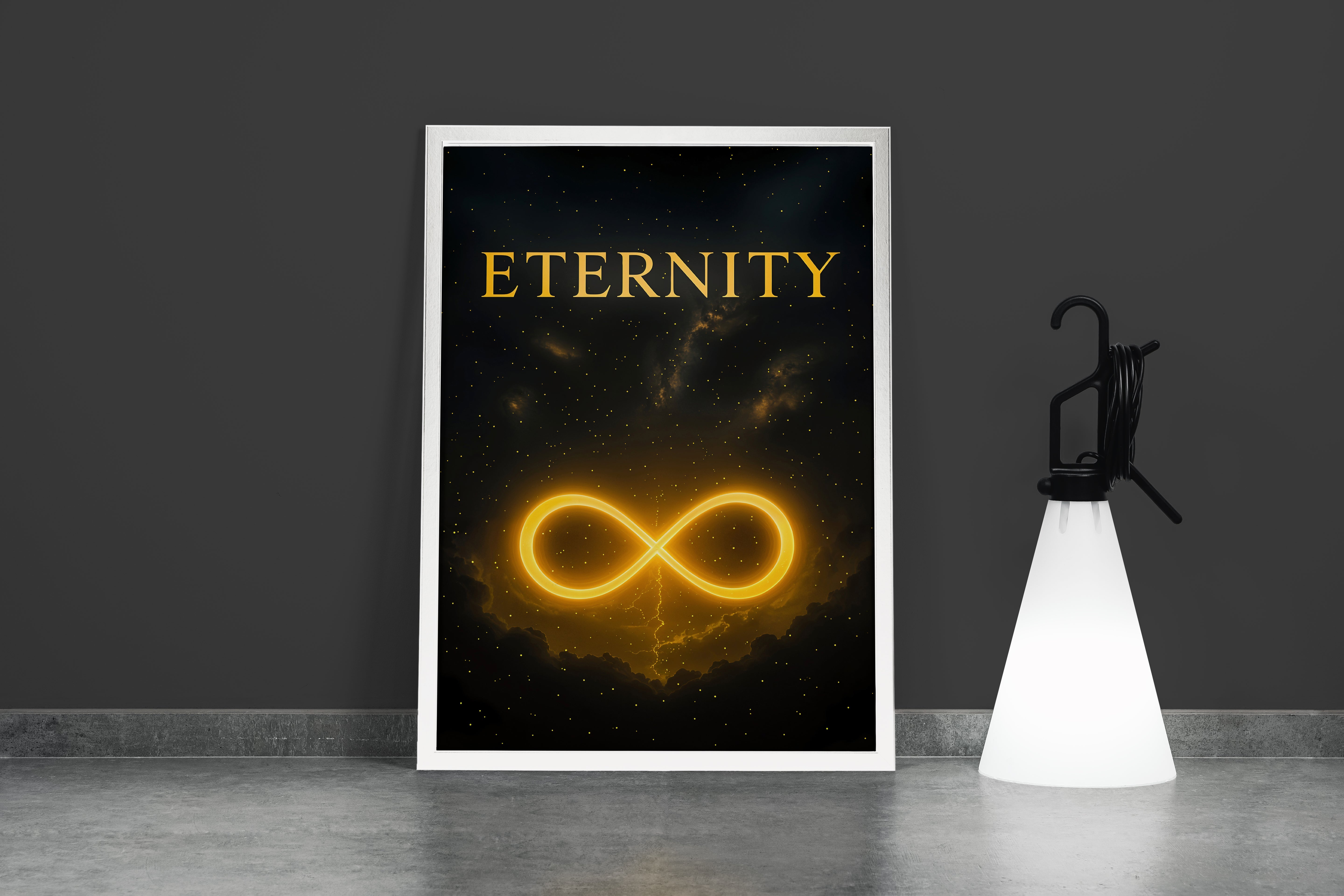 ai creation, eternity, quote, ai art, art, kanvas tablo