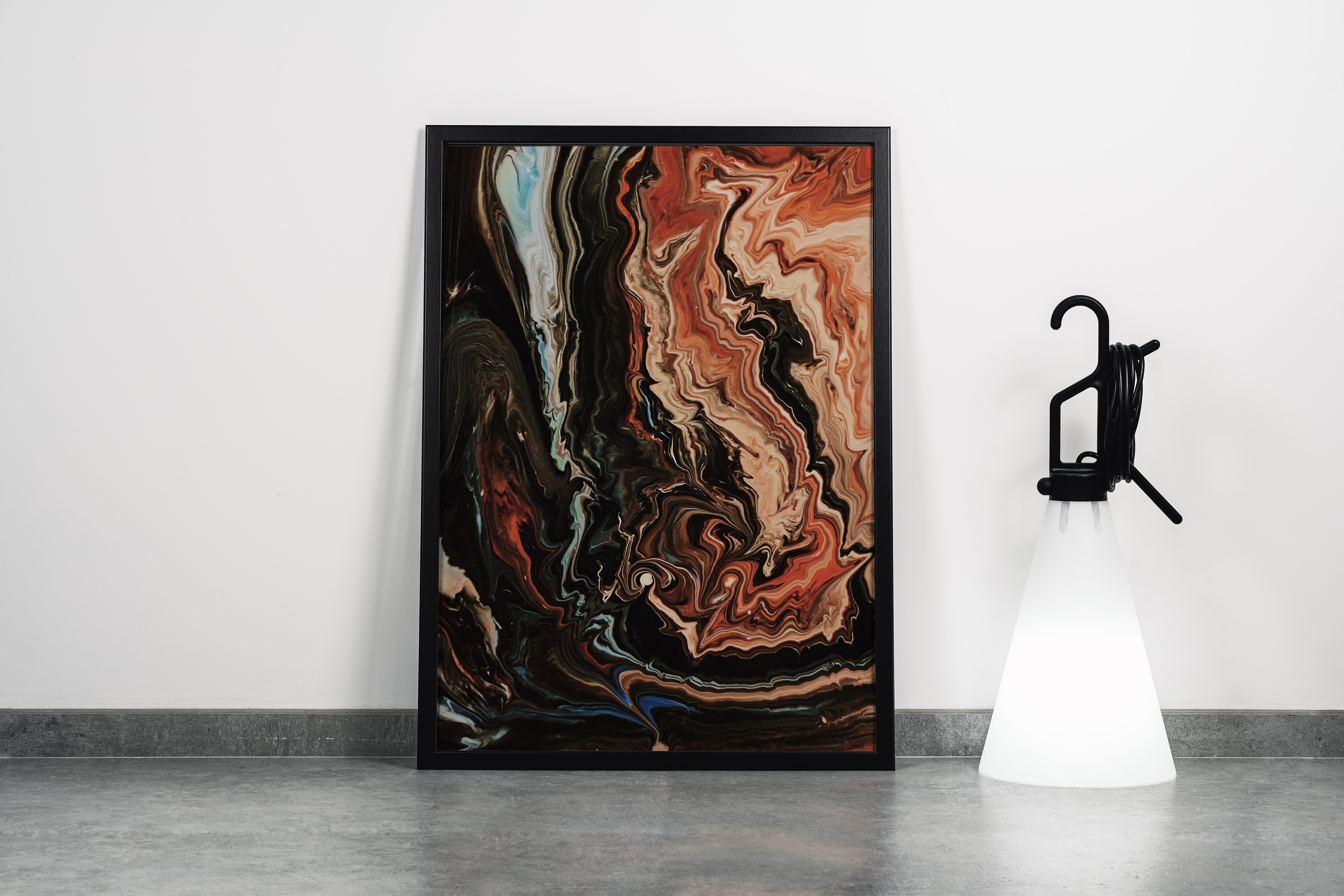 a beautiful abstract fluid painting with earthy tones creating a marbled rock-like texture, abstract, art, kanvas tablo