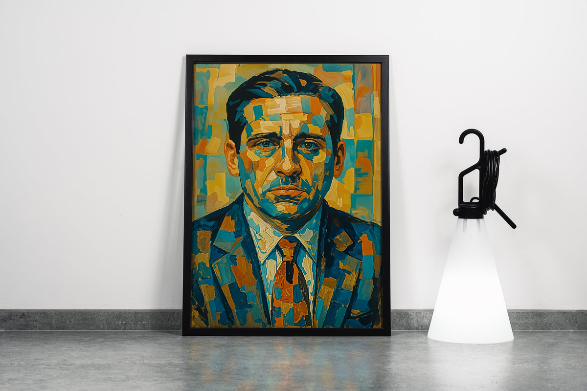 ai creation, the office, michael ceremony, ai art, art, kanvas tablo
