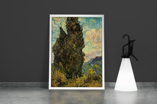 Vincent van Gogh Selvi Ağaçları Manzara Kanvas Tablo