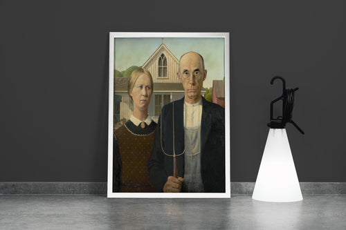 Grant Wood American Gothic Kanvas Tablo