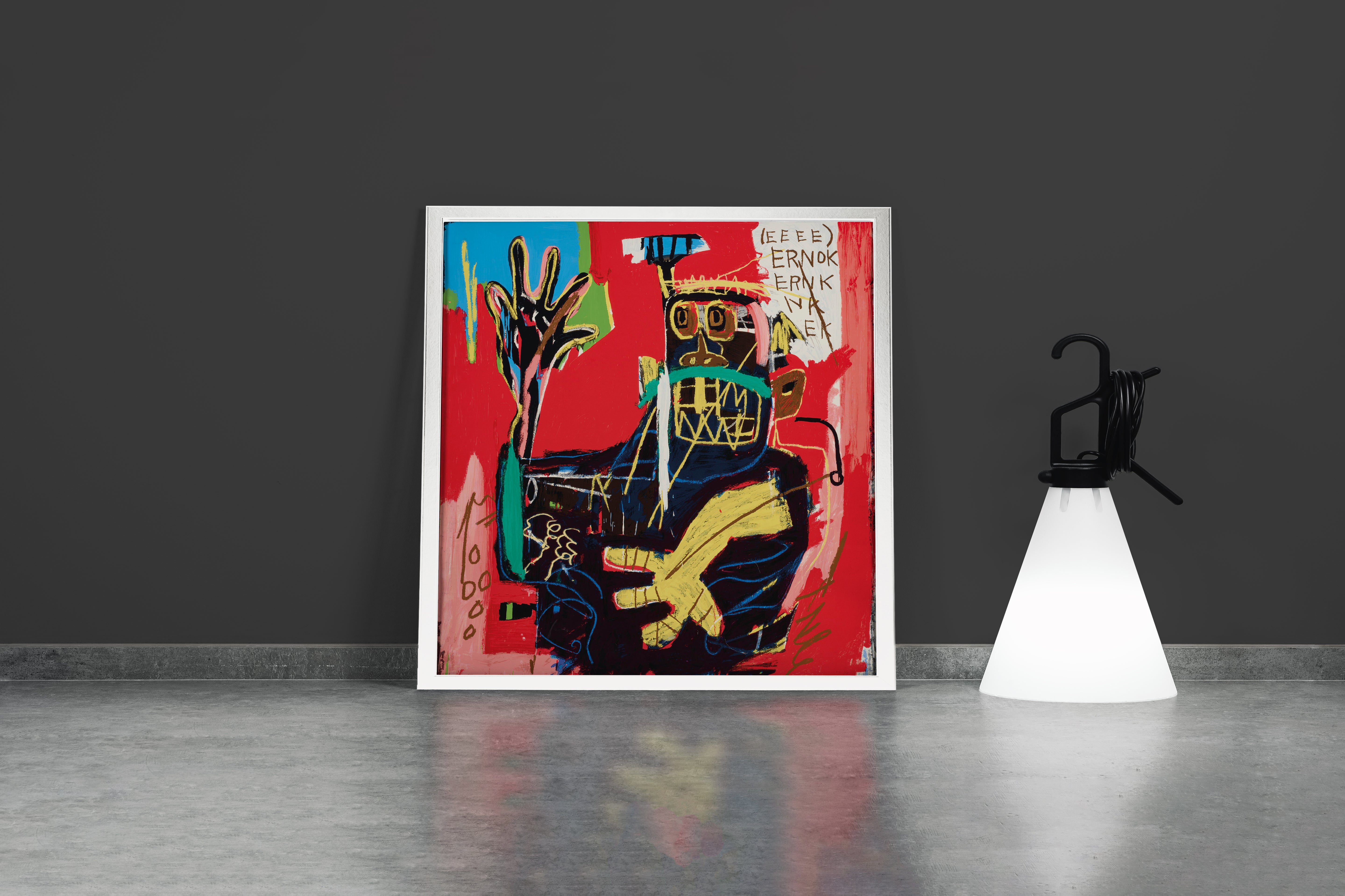 Jean-Michel Basquiat'nın Kahramanlık Simgesi Boksör (Untitled) Neo-Ekspresyonist Kanvas Tablo