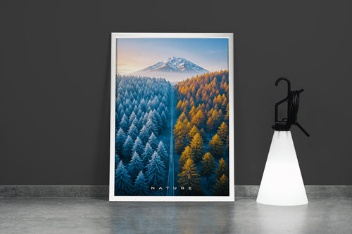 ai creation, 2 seasons in one frame, ai art, art, kanvas tablo