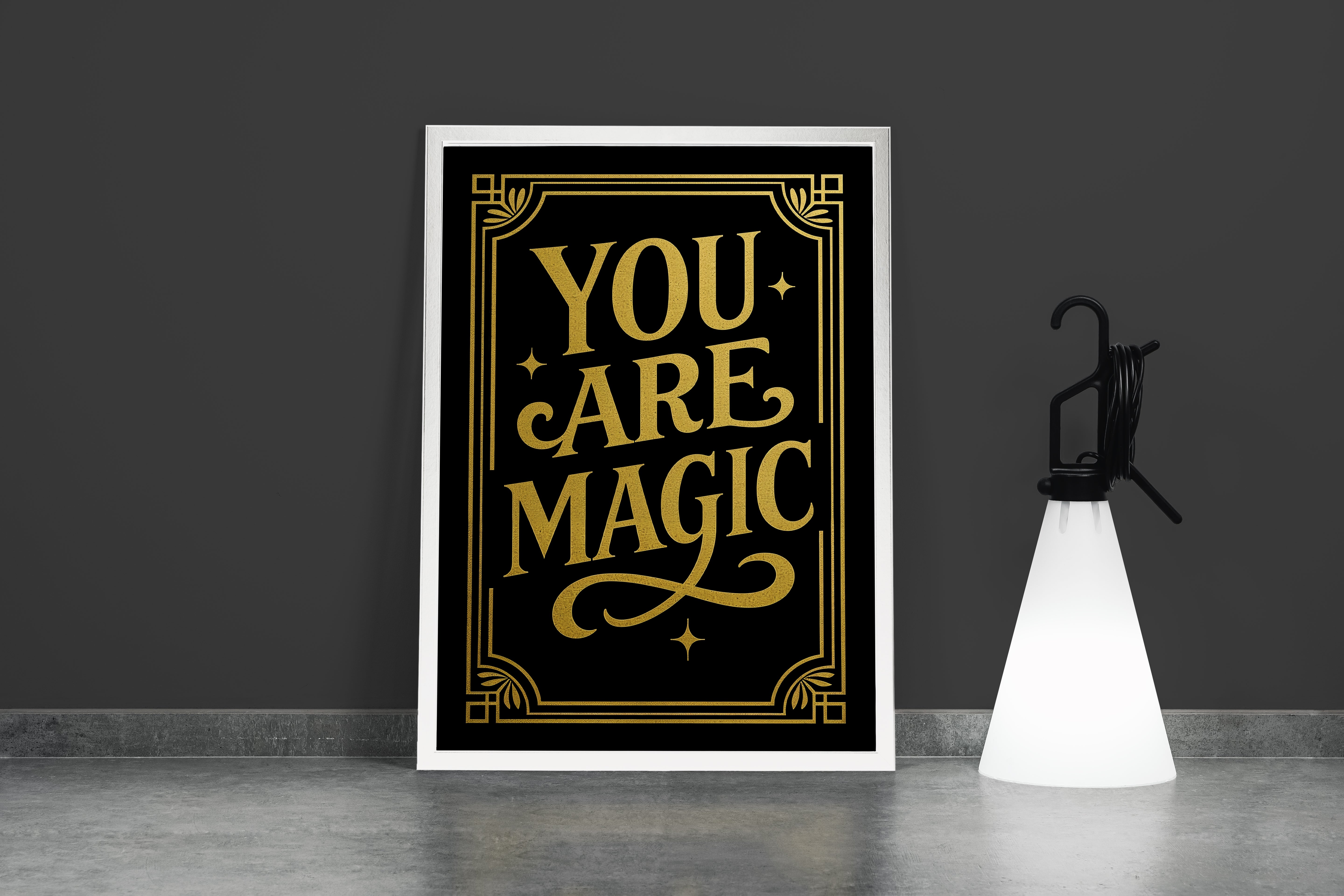 ai creation, you are magic, quote, ai art, art, kanvas tablo