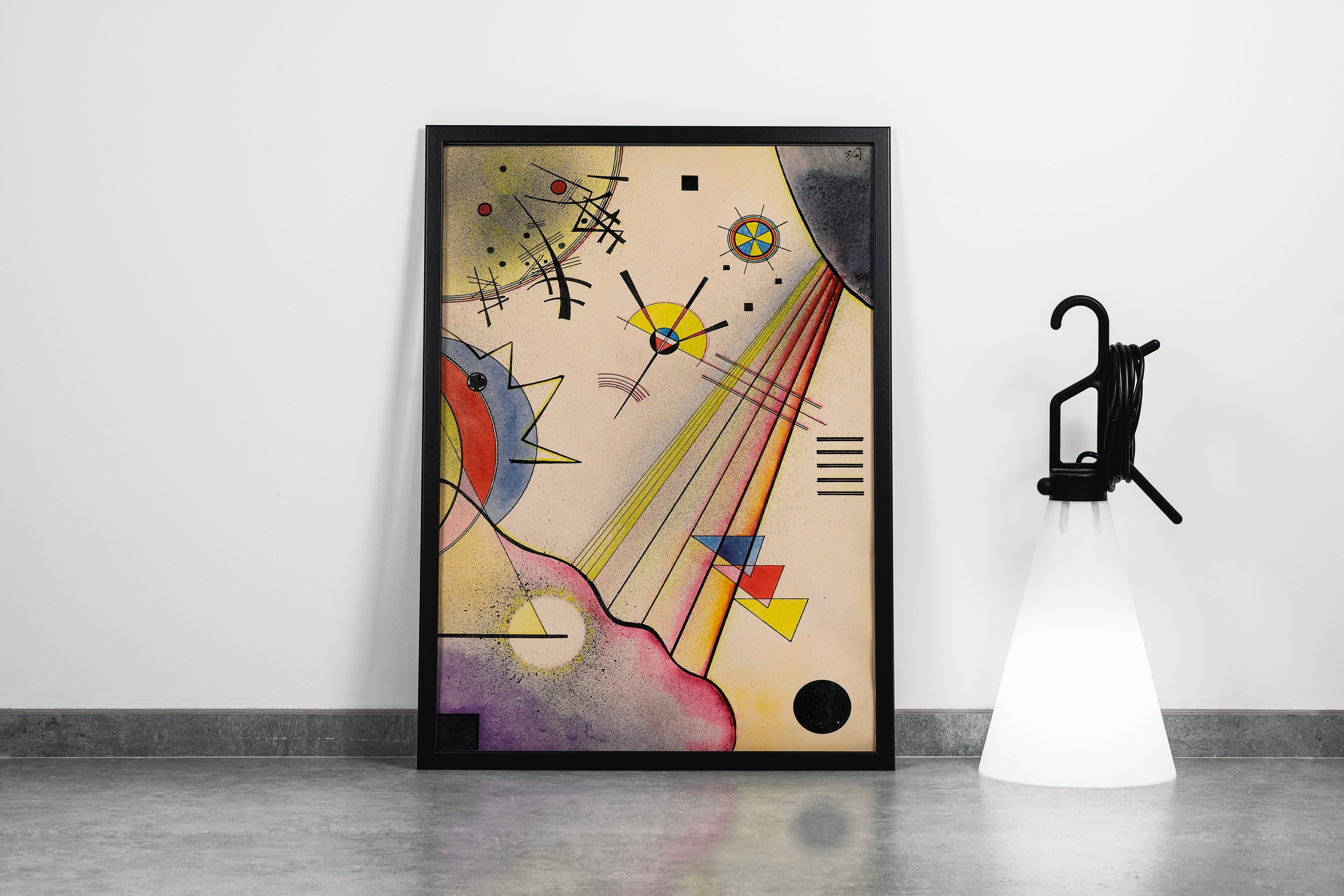Wassily Kandinsky Soyut Geometrik Kompozisyon Bauhaus Renkli Modern Kanvas Tablo