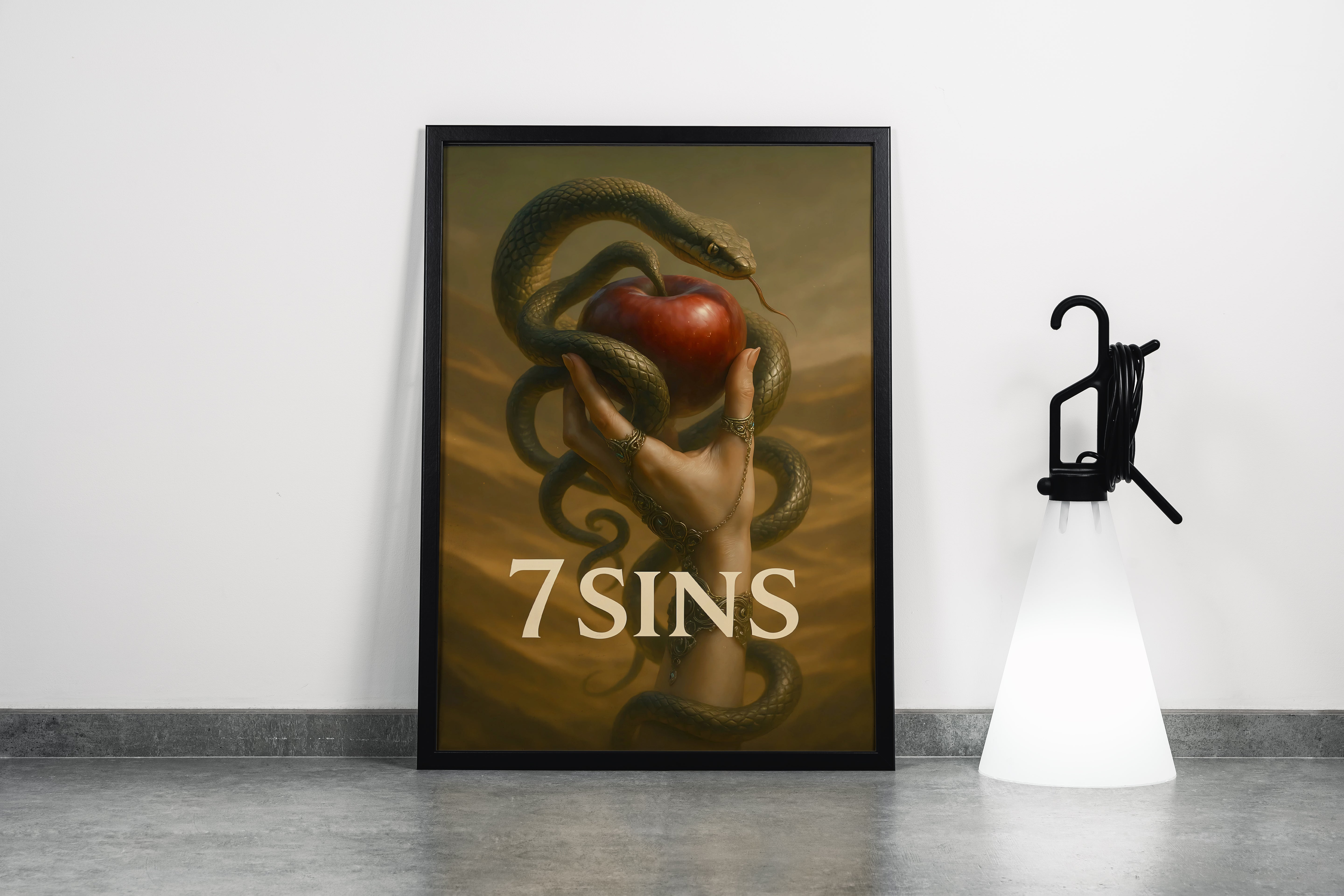 ai creation, 7 sins, snakes effect, quote, ai art, art, kanvas tablo