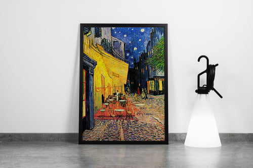 Vincent van Gogh Yıldızlı Gece Altında Kafe Terası Kanvas Tablo
