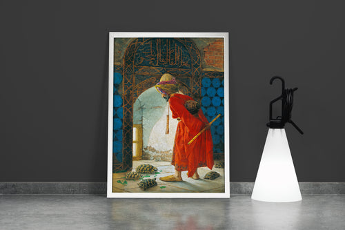 Osman Hamdi Bey Kaplumbağa Terbiyecisi Kanvas Tablo
