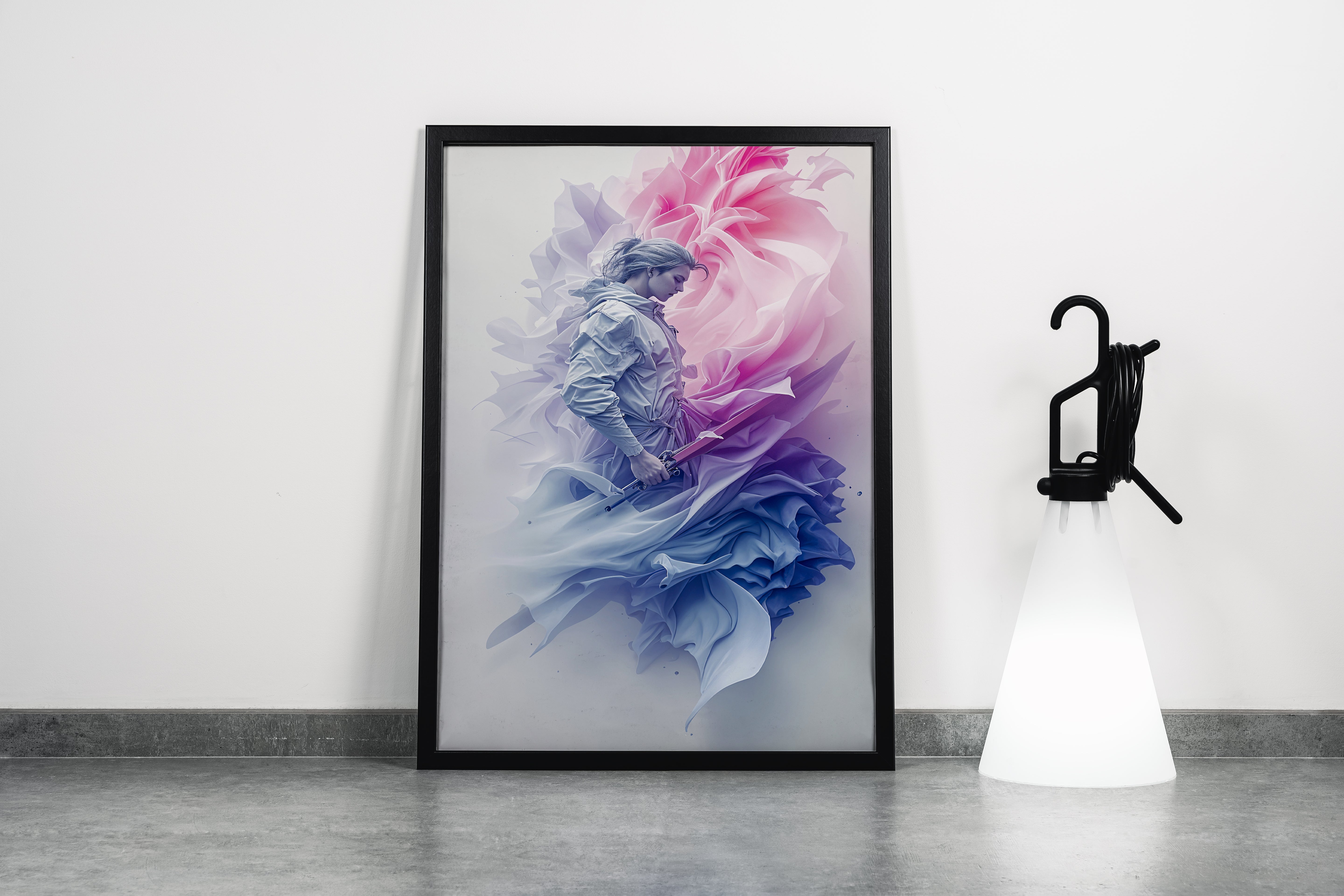 ai creation, magnificent swordsman, game, ai art, art, kanvas tablo