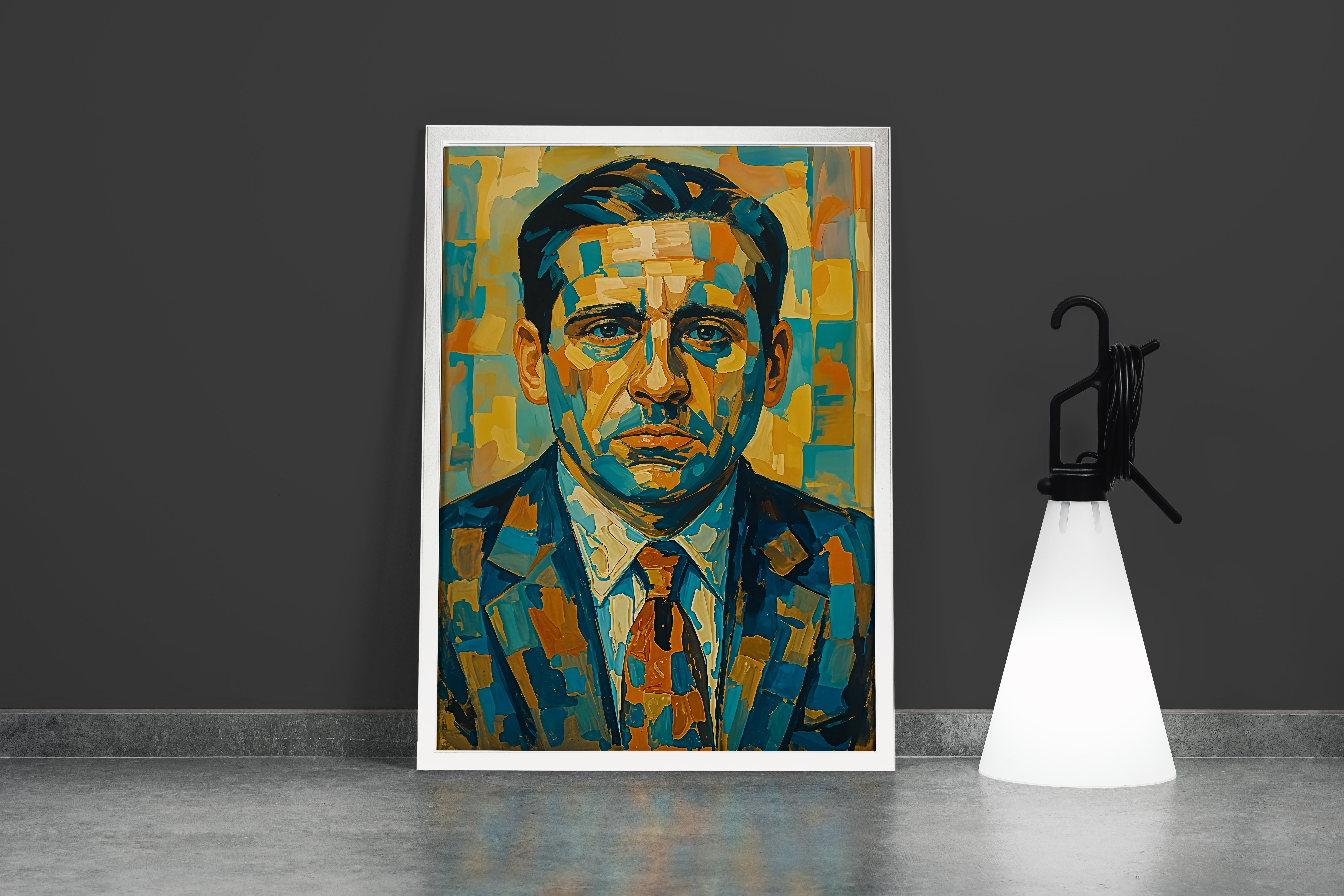 ai creation, the office, michael ceremony, ai art, art, kanvas tablo