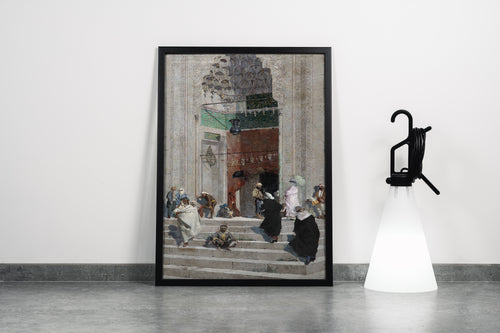 Ludwig Deutsch Cami Girişi Doğu Sahnesi Kanvas Tablo