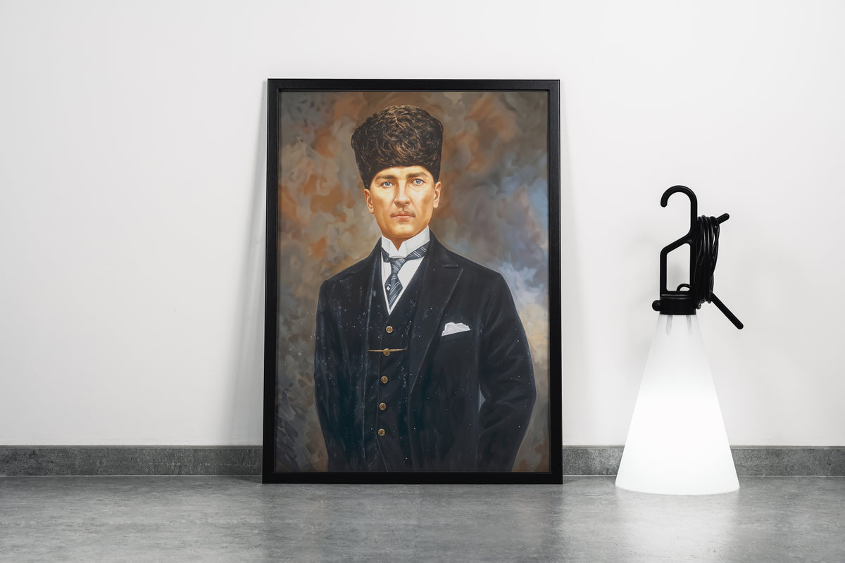 Atatürk portre model 10, art, kanvas tablo