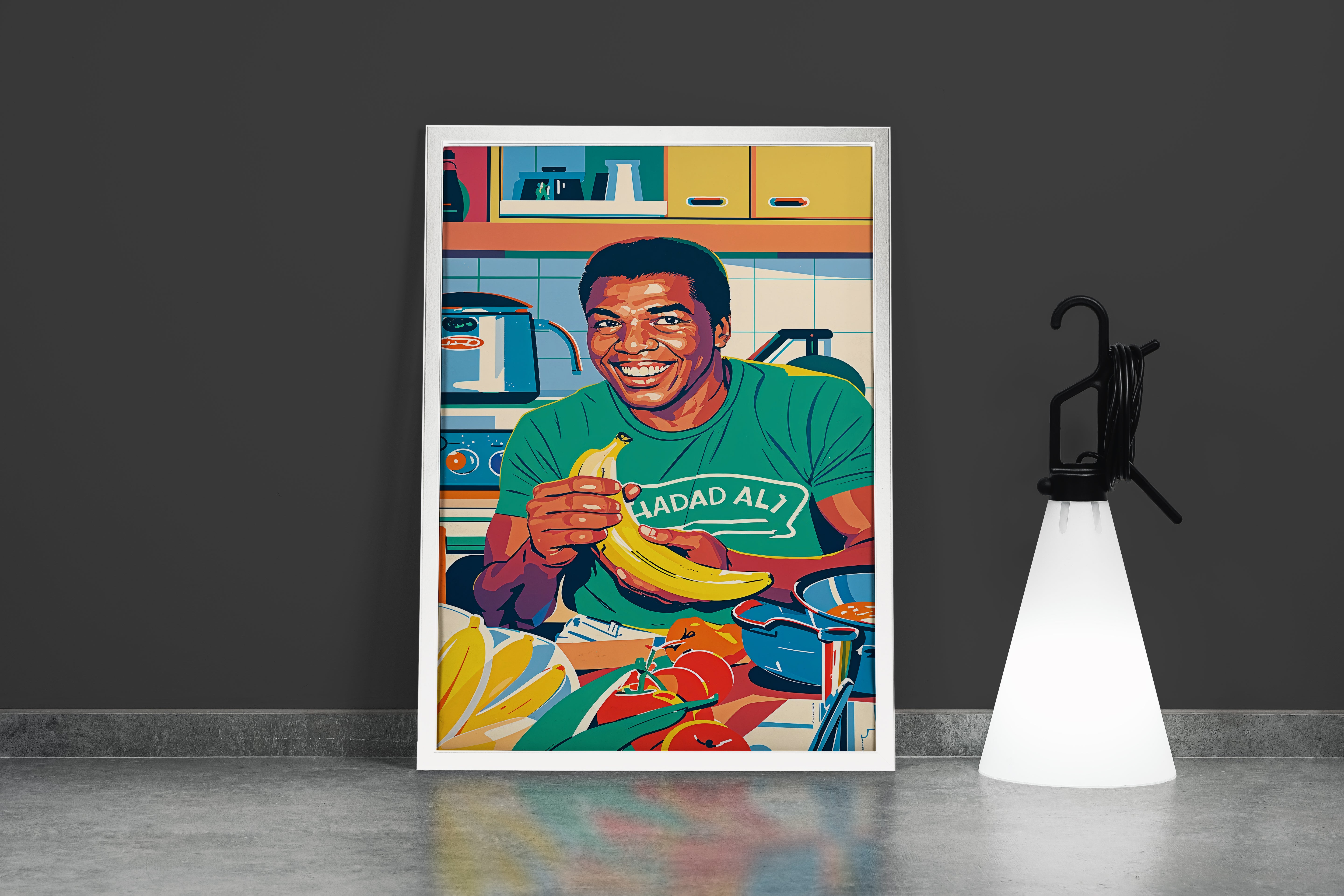 ai creation, Muhammad Ali, pop art, ai art, art, kanvas tablo