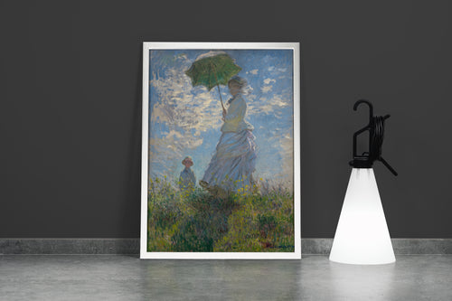 Claude Monet Kadın Şemsiyeyle Çayırda Kanvas Tablo
