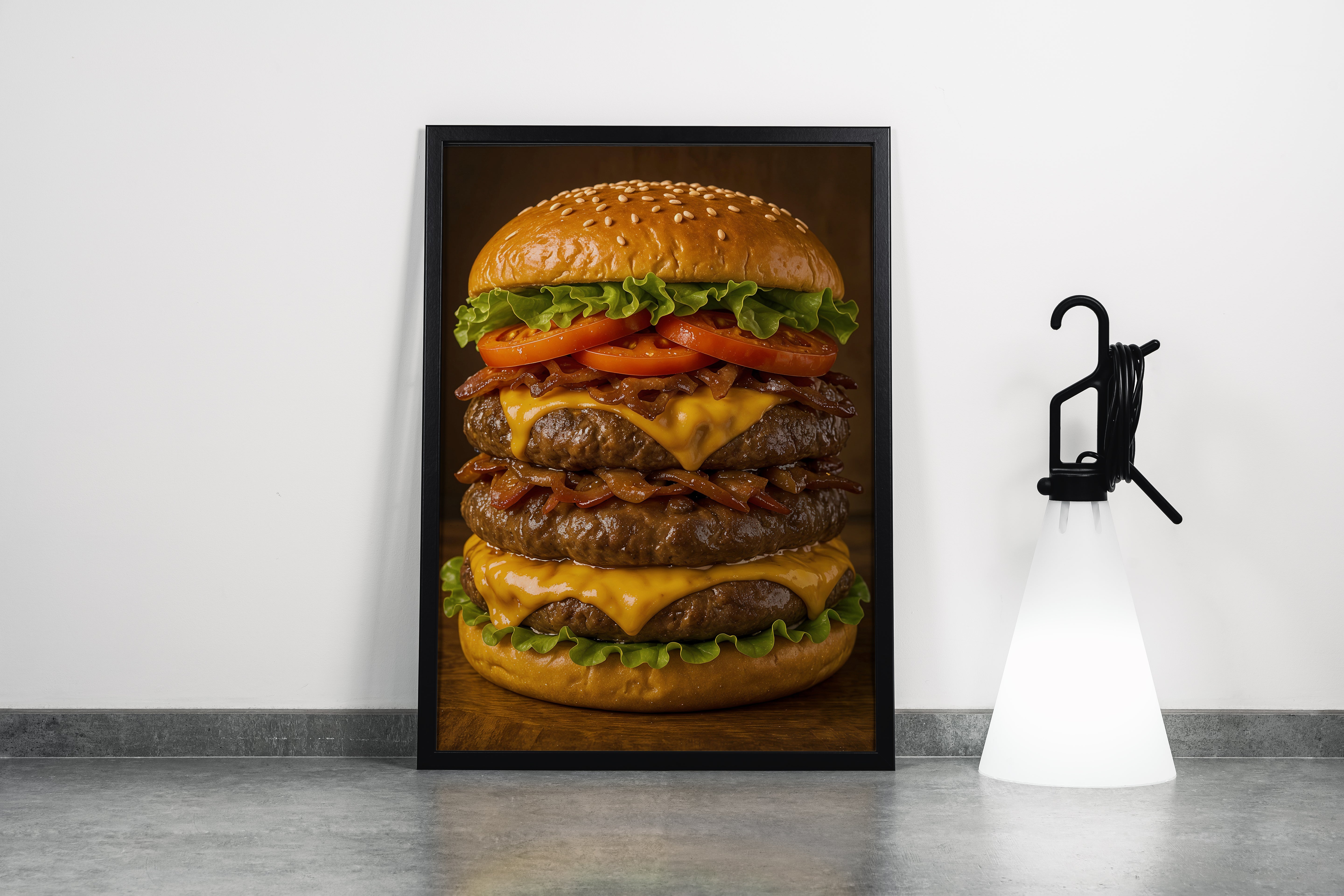 ai creation, triple whopper, ai art, art, kanvas tablo