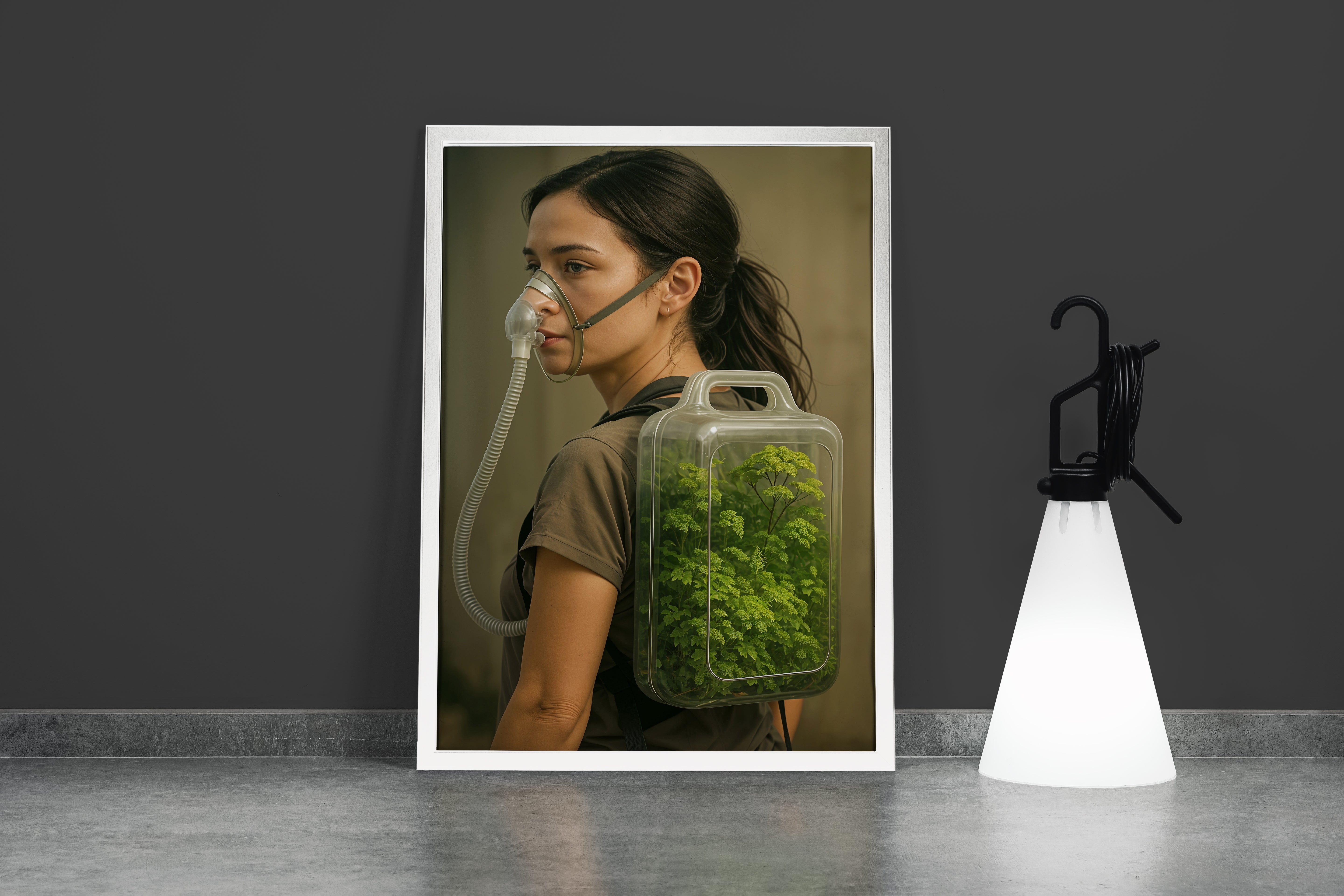 ai creation, portable oxygen, ai art, art, kanvas tablo