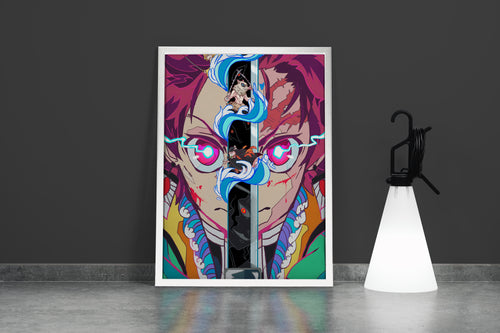 demon slayer model 2, series, anime, gaming art, art, kanvas tablo