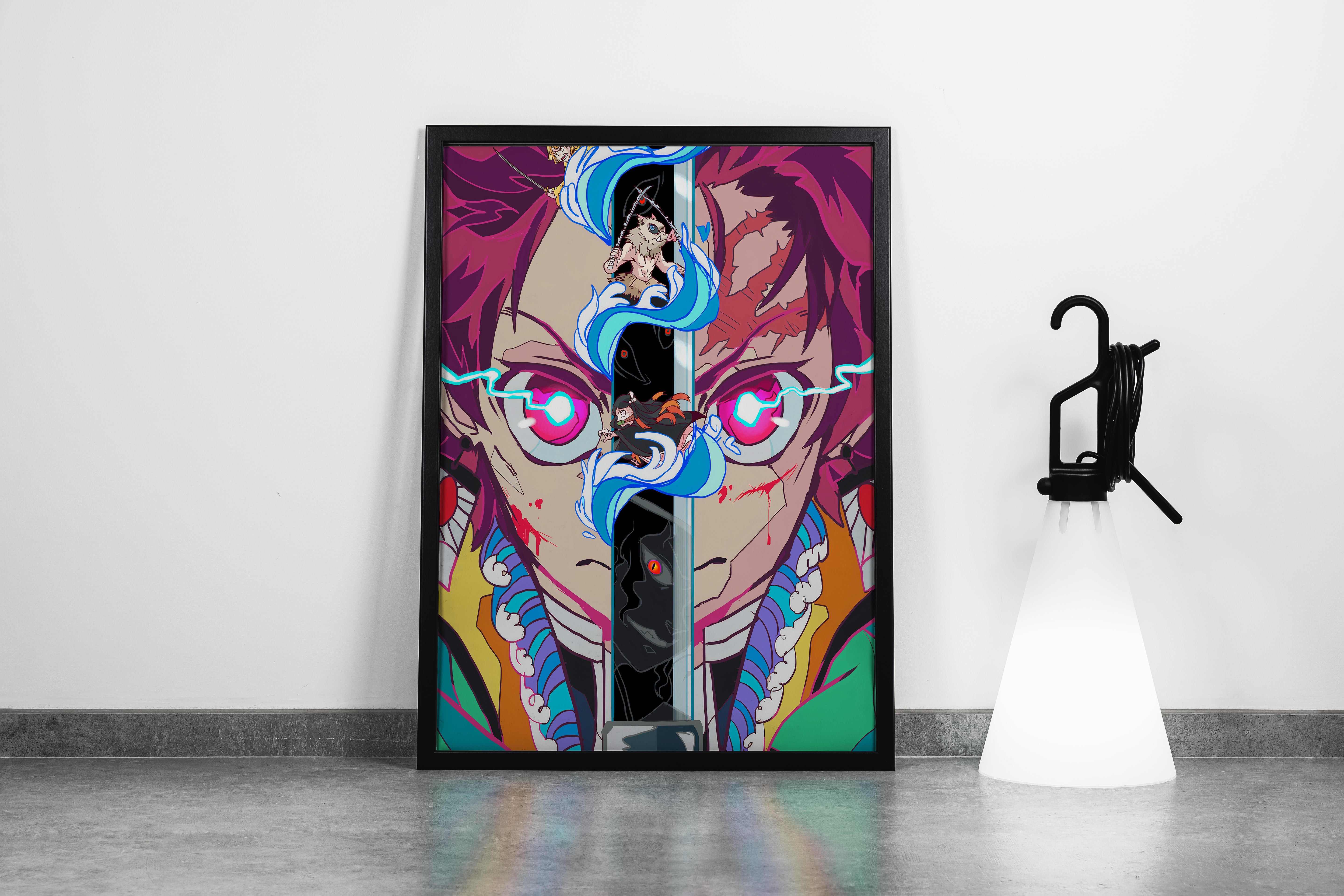 demon slayer model 2, series, anime, gaming art, art, kanvas tablo