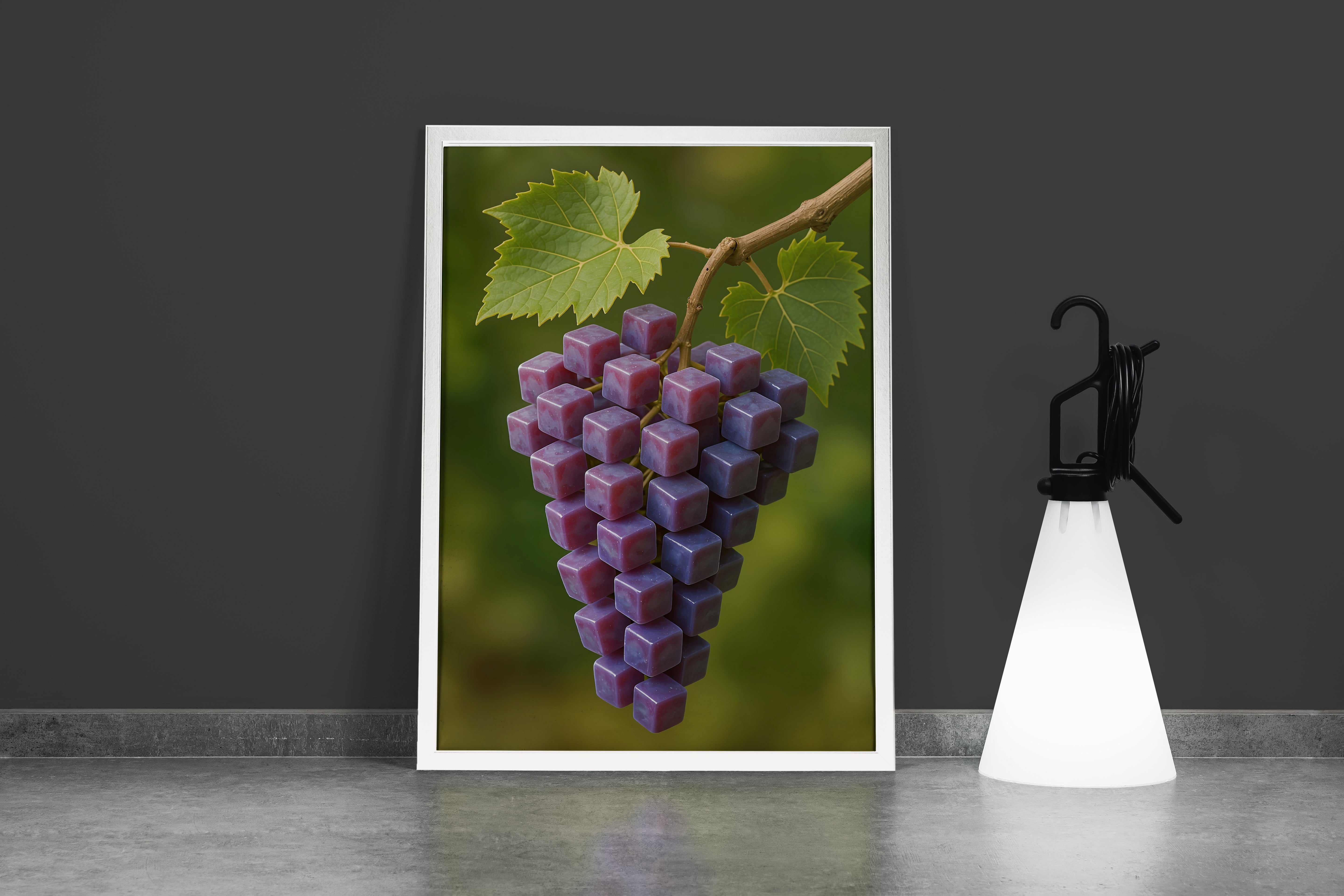 ai creation, square purple grapes, ai art, art, kanvas tablo