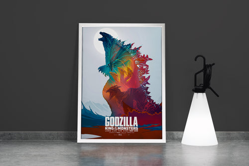 godzilla model 3, movies, art, kanvas tablo