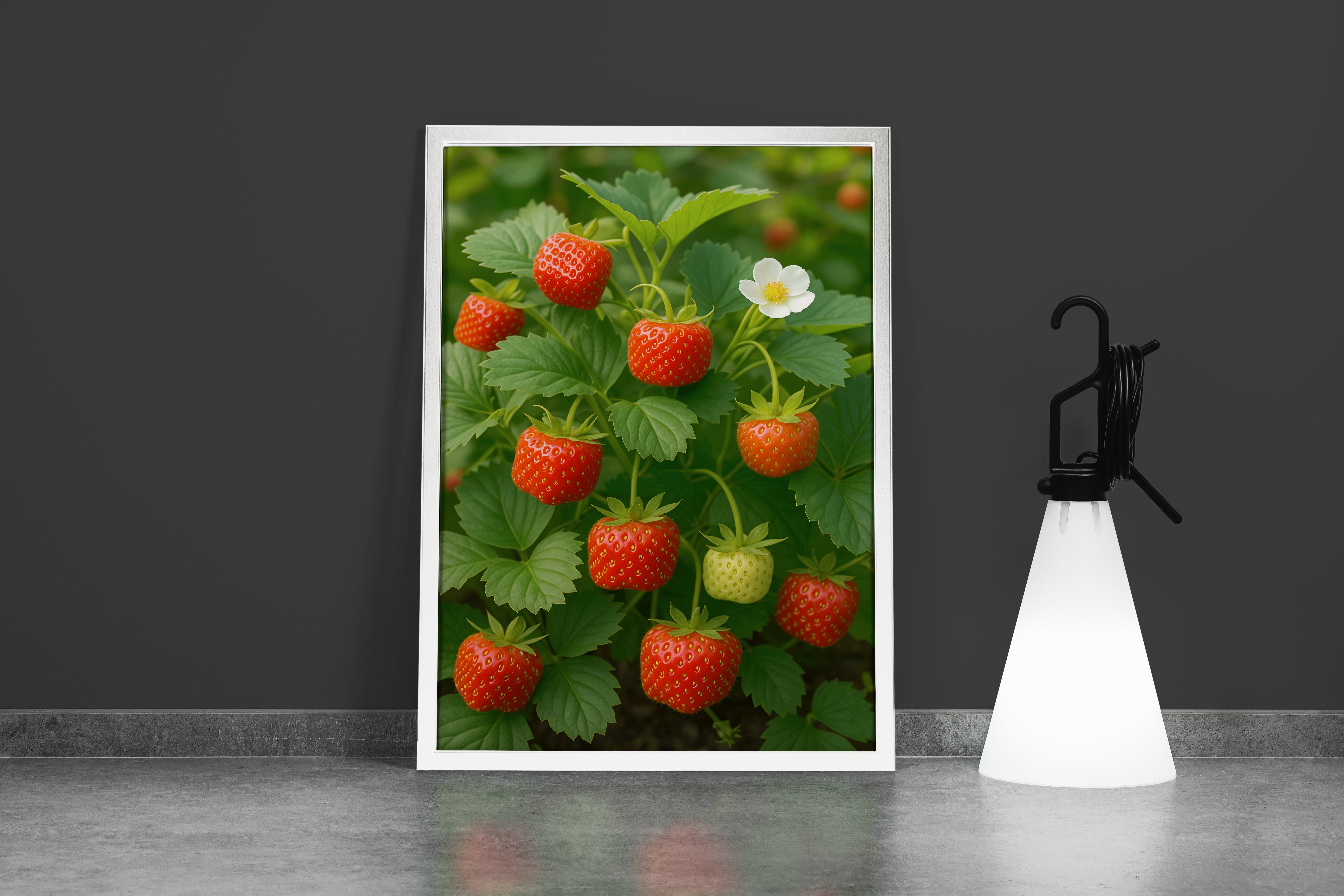 ai creation, square strawberries, ai art, art, kanvas tablo
