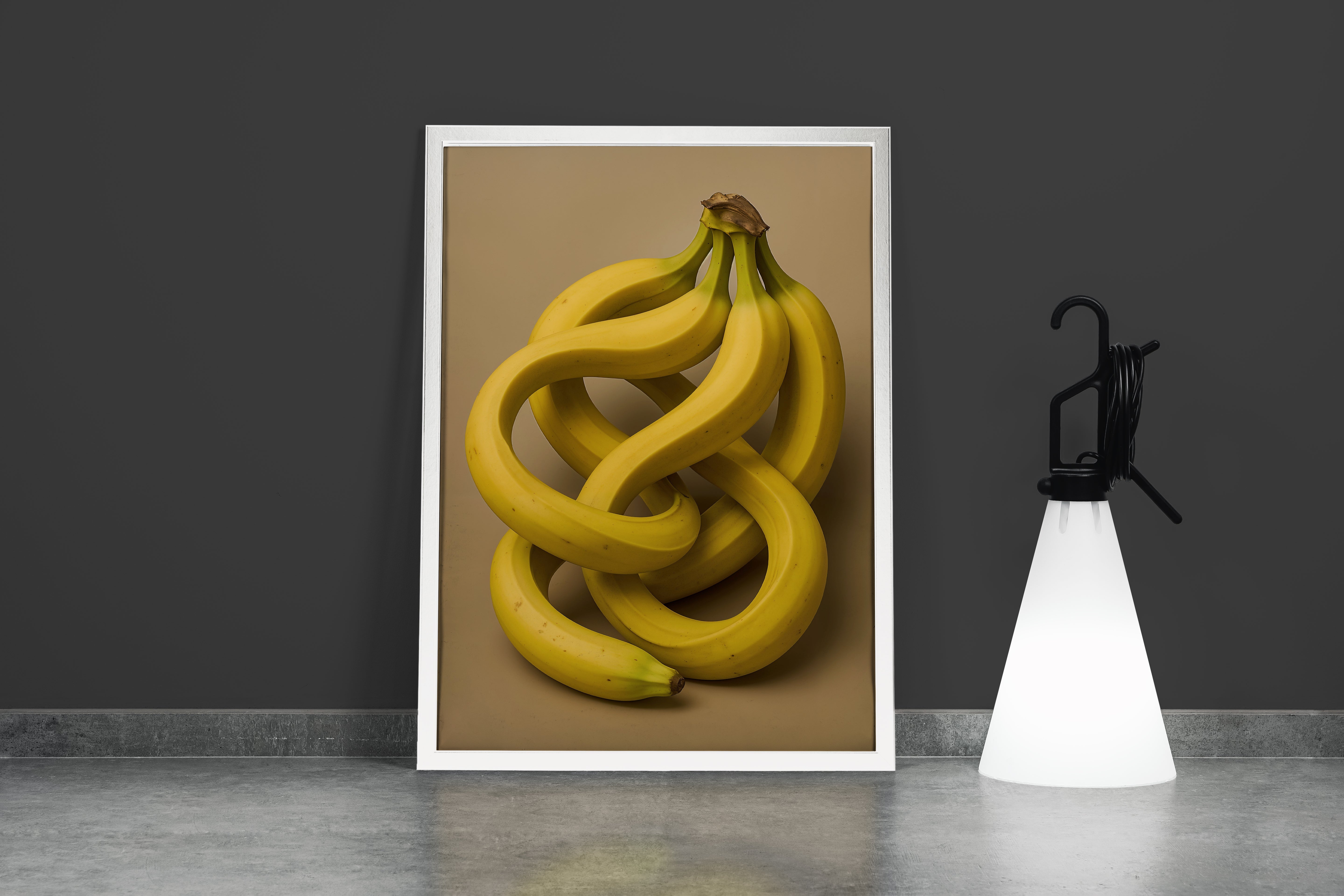 ai creation, intertwined banana, ai art, art, kanvas tablo