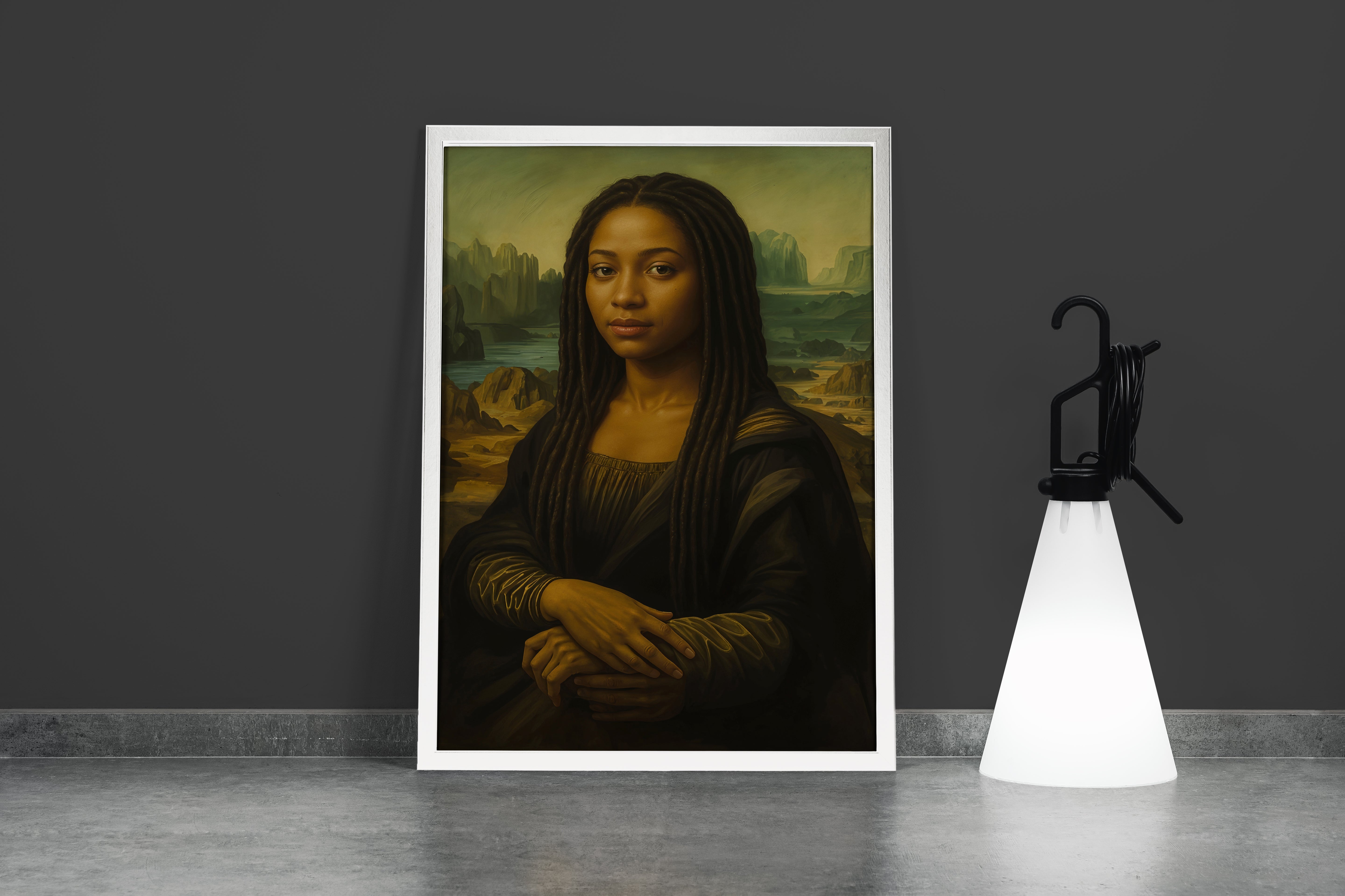 ai creation, latina mona lisa, ai art, art, kanvas tablo