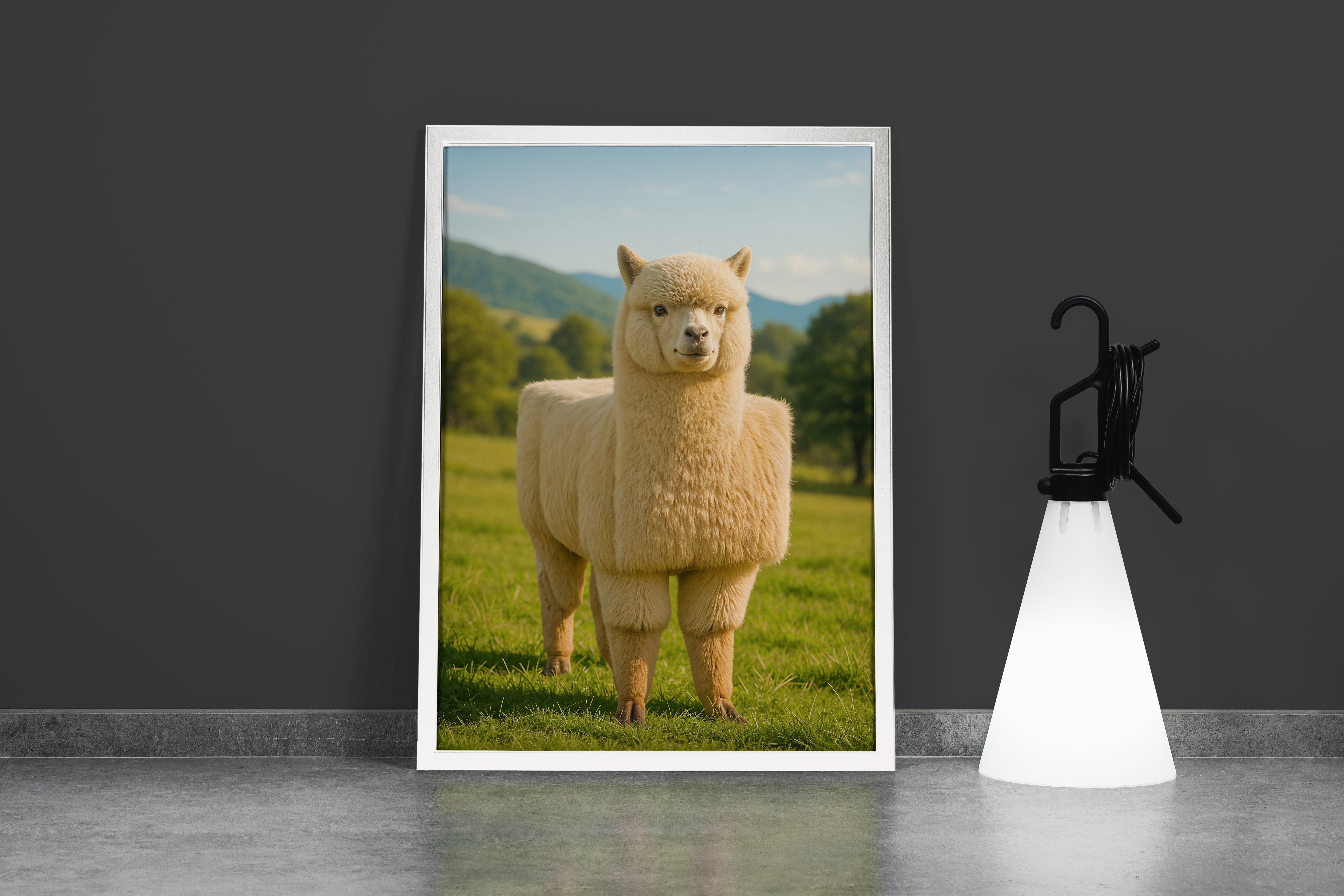 ai creation, rectangular sheep, ai art, art, kanvas tablo