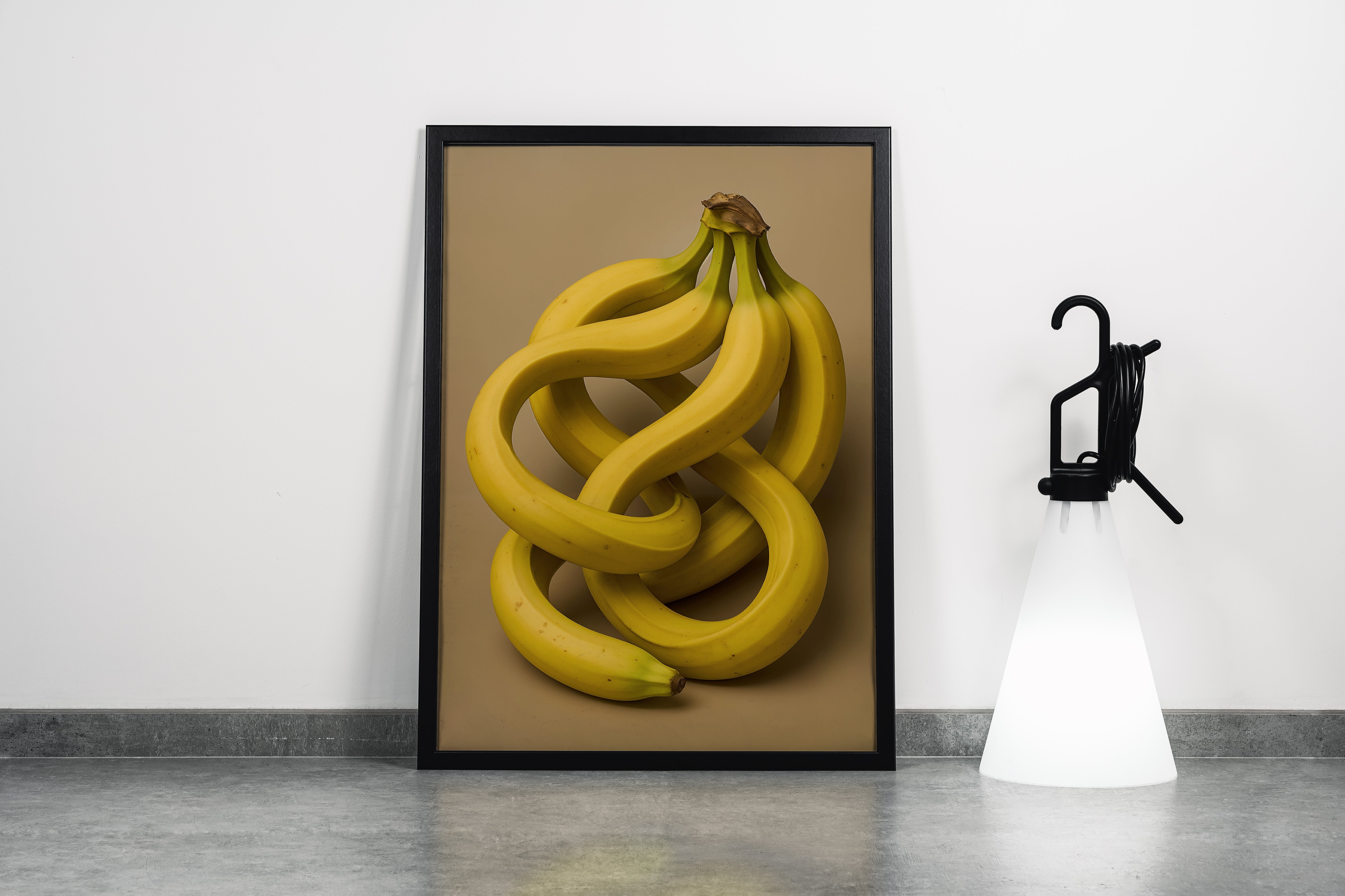 ai creation, intertwined banana, ai art, art, kanvas tablo