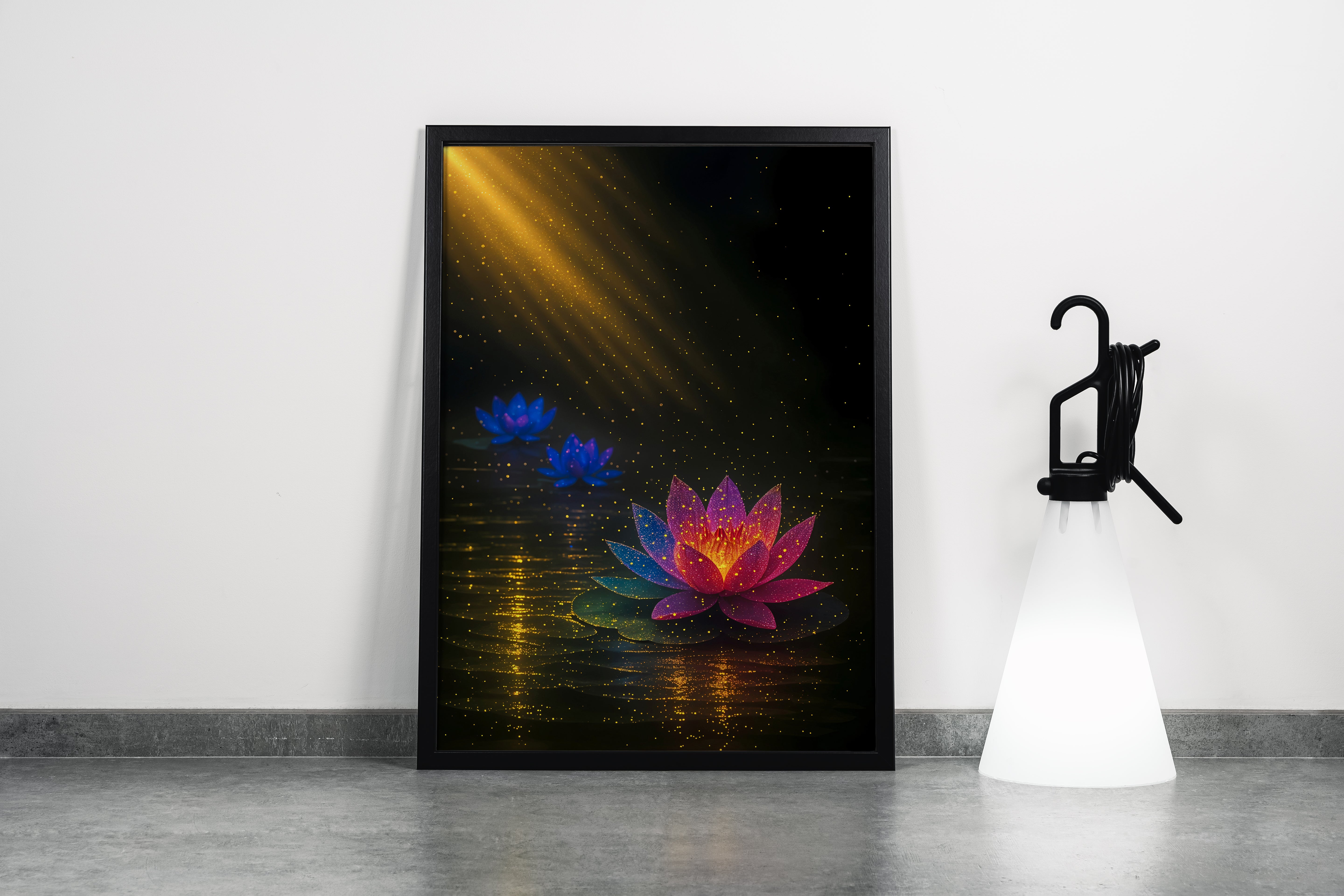 ai creation, lotus flower, ai art, art, kanvas tablo