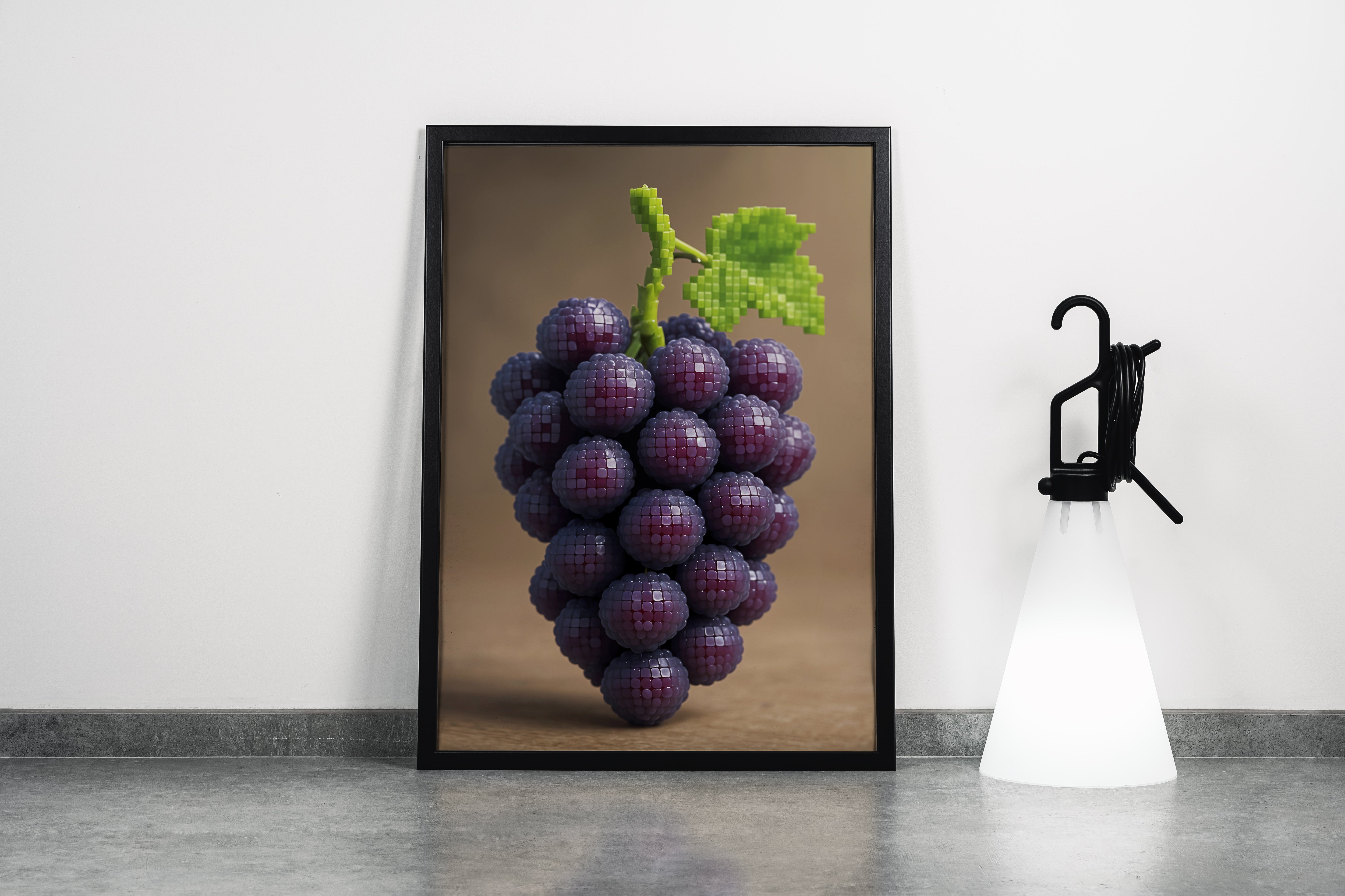 ai creation, round purple grapes, ai art, art, kanvas tablo