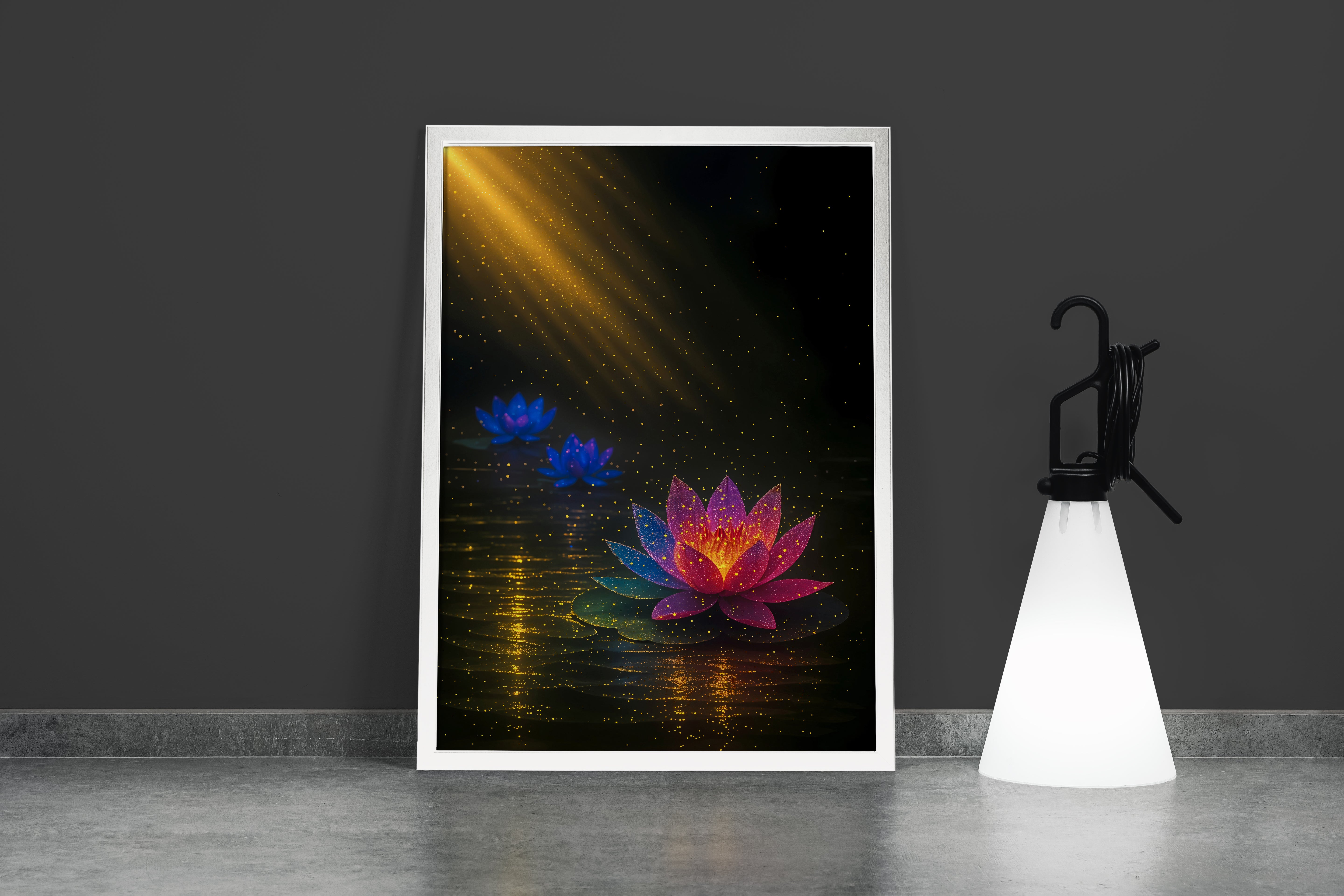 ai creation, lotus flower, ai art, art, kanvas tablo