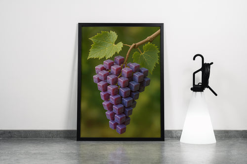 ai creation, square purple grapes, ai art, art, kanvas tablo