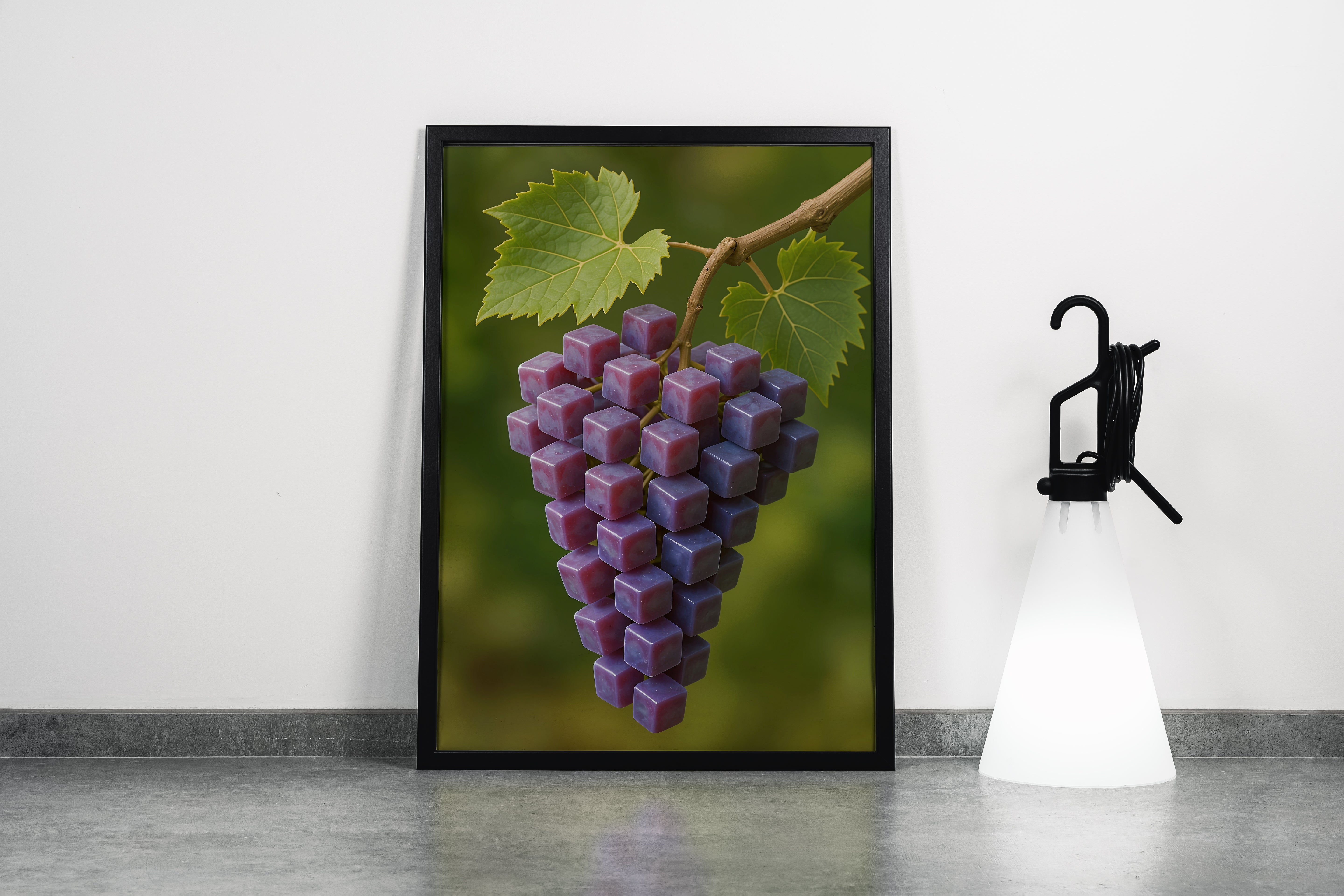 ai creation, square purple grapes, ai art, art, kanvas tablo