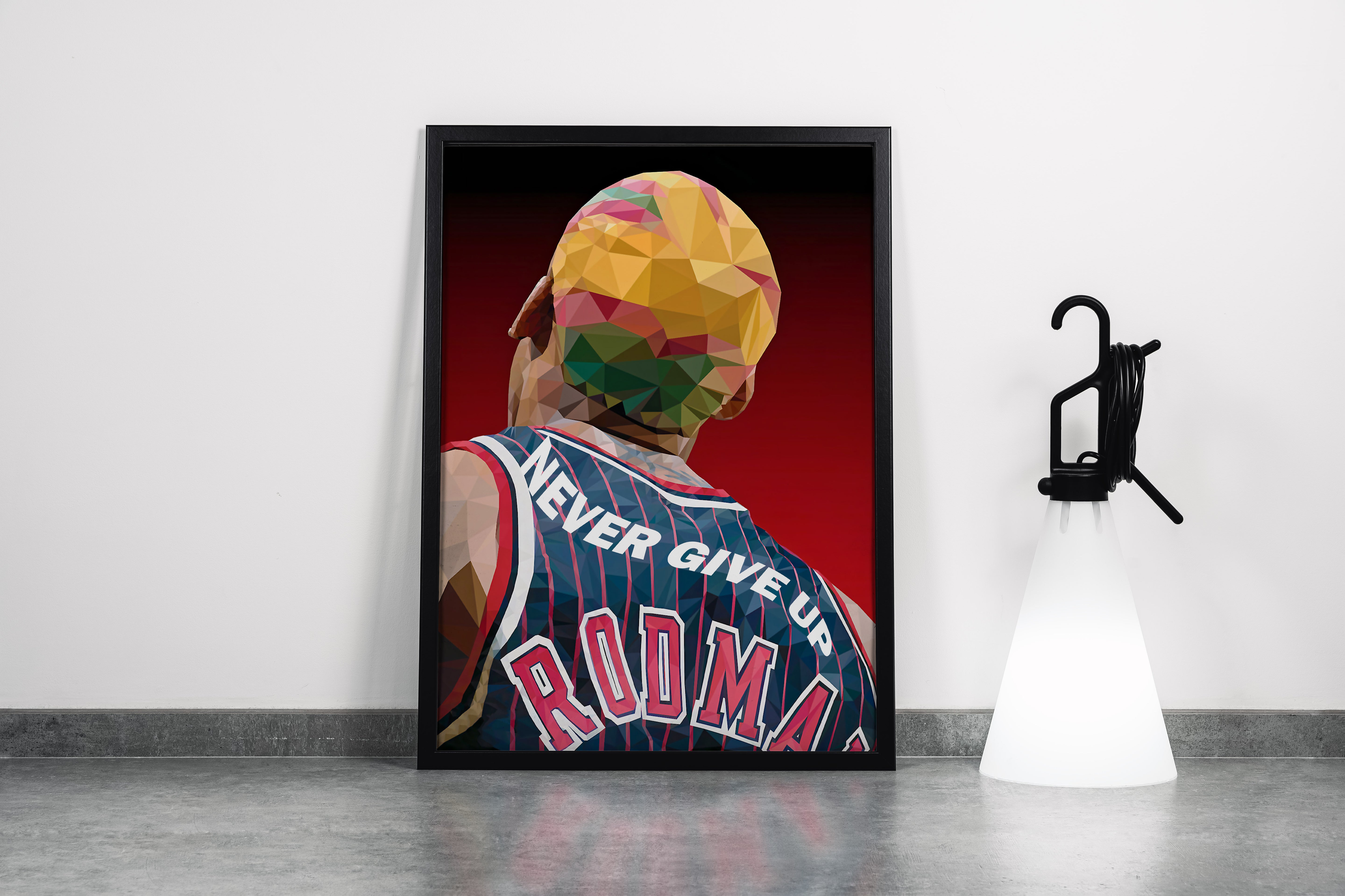 never give up, dennis rodman, sport, kanvas tablo