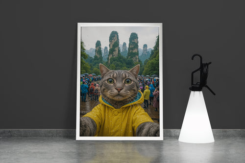 ai creation, cat on a trip, ai art, art, kanvas tablo