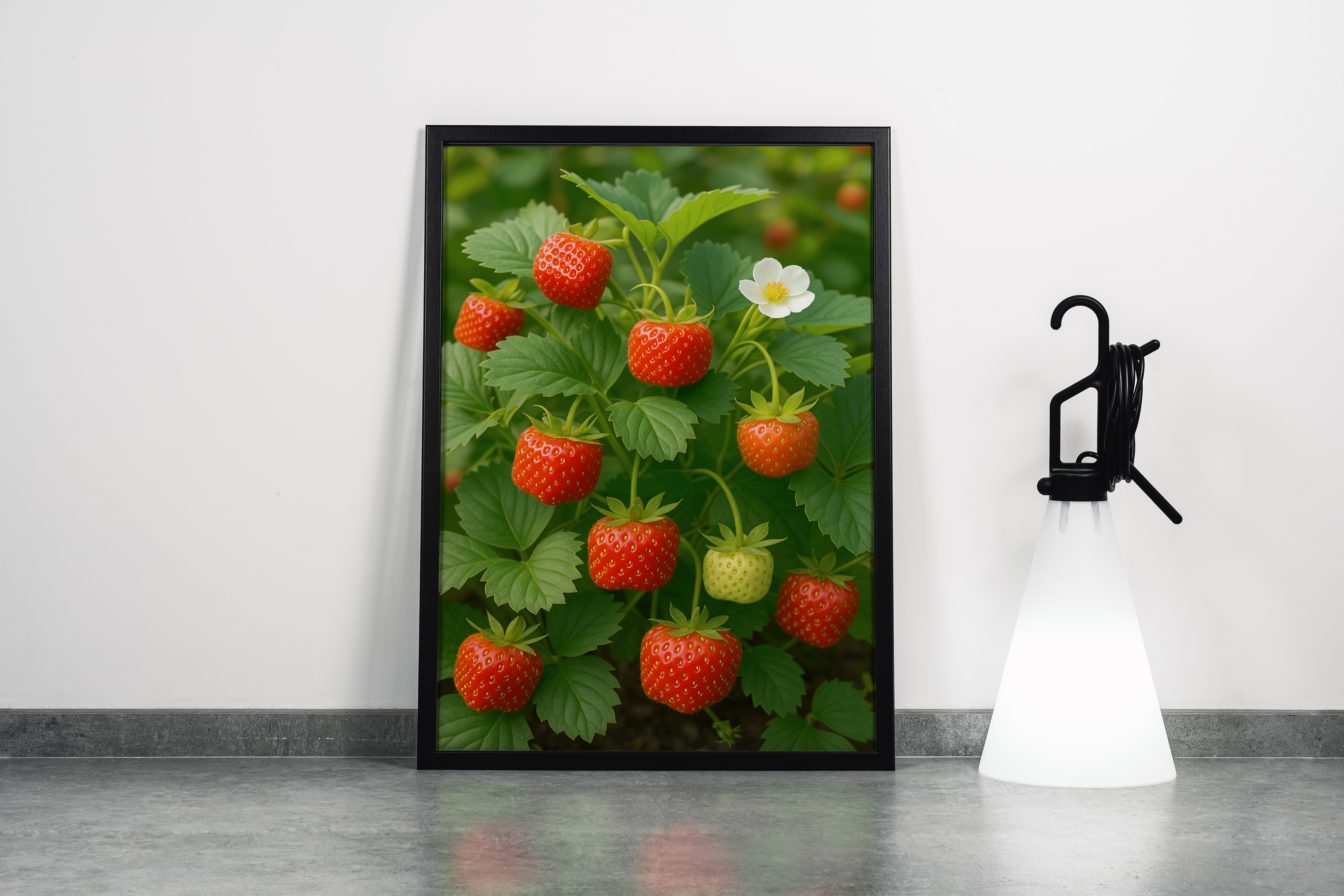 ai creation, square strawberries, ai art, art, kanvas tablo
