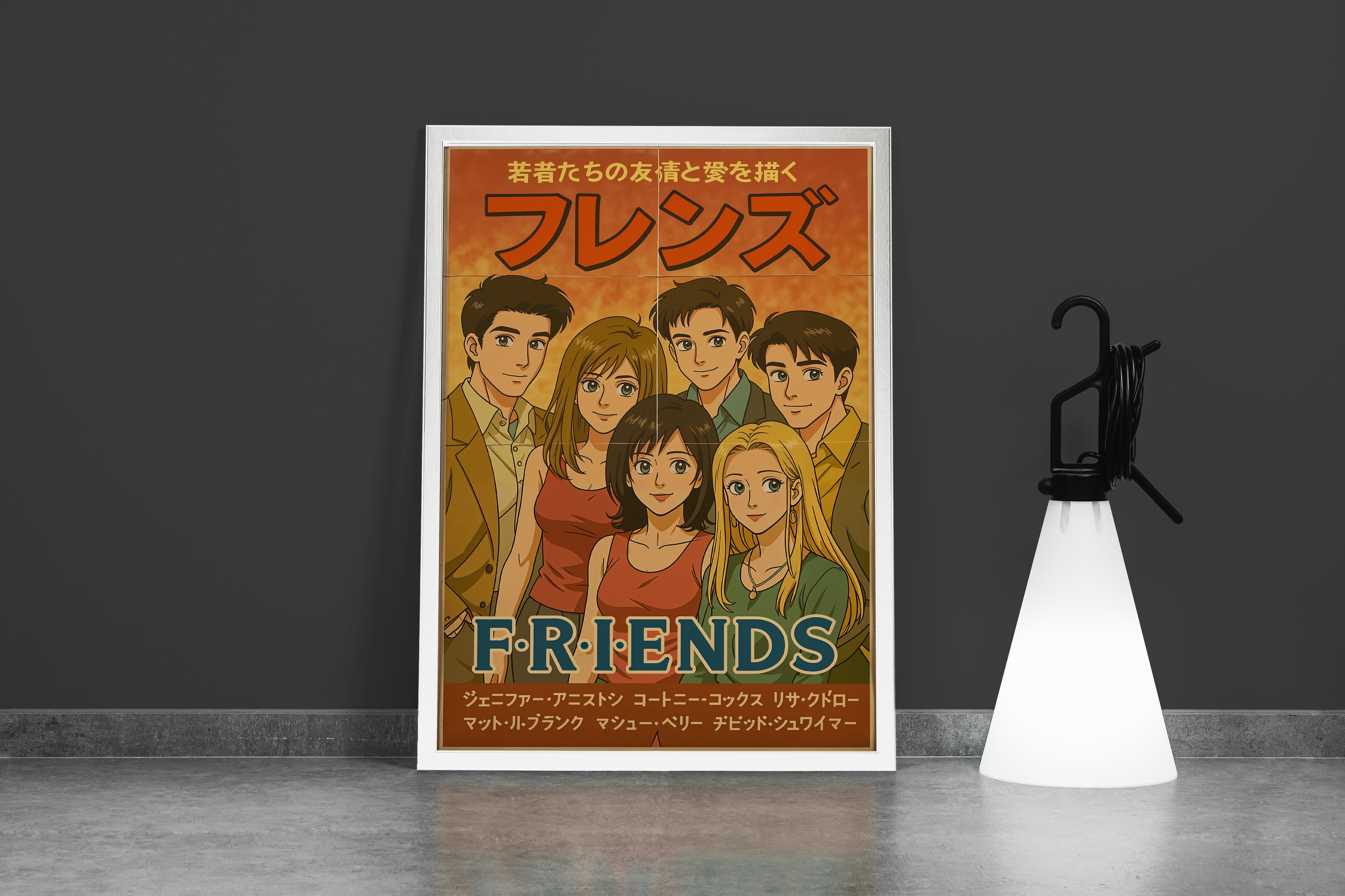 ai creation, friends japanese version, ai art, art, kanvas tablo