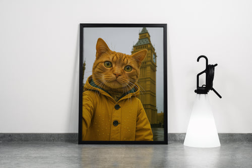 ai creation, cat visits big ben, ai art, art, kanvas tablo