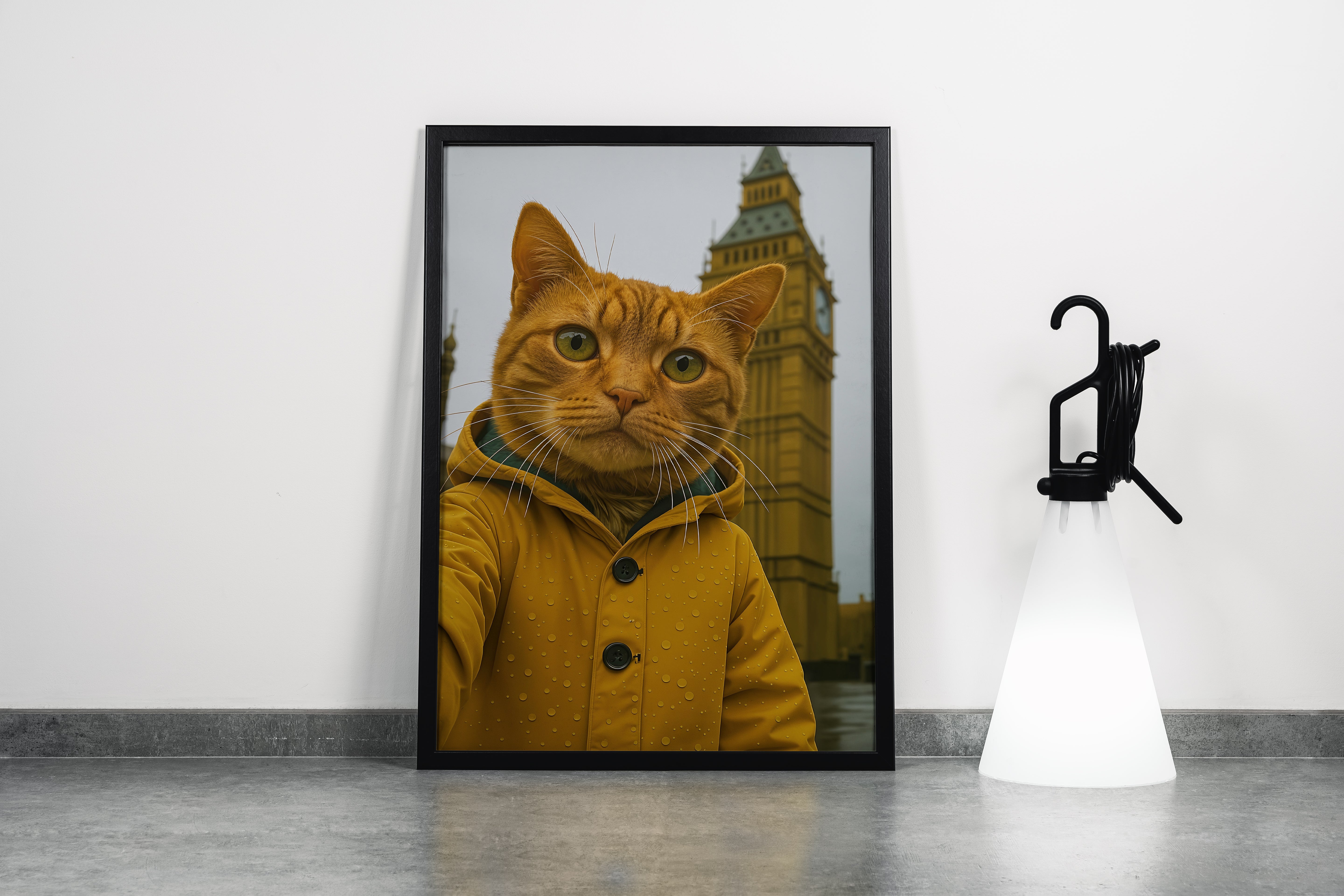 ai creation, cat visits big ben, ai art, art, kanvas tablo
