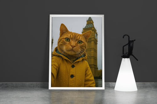 ai creation, cat visits big ben, ai art, art, kanvas tablo
