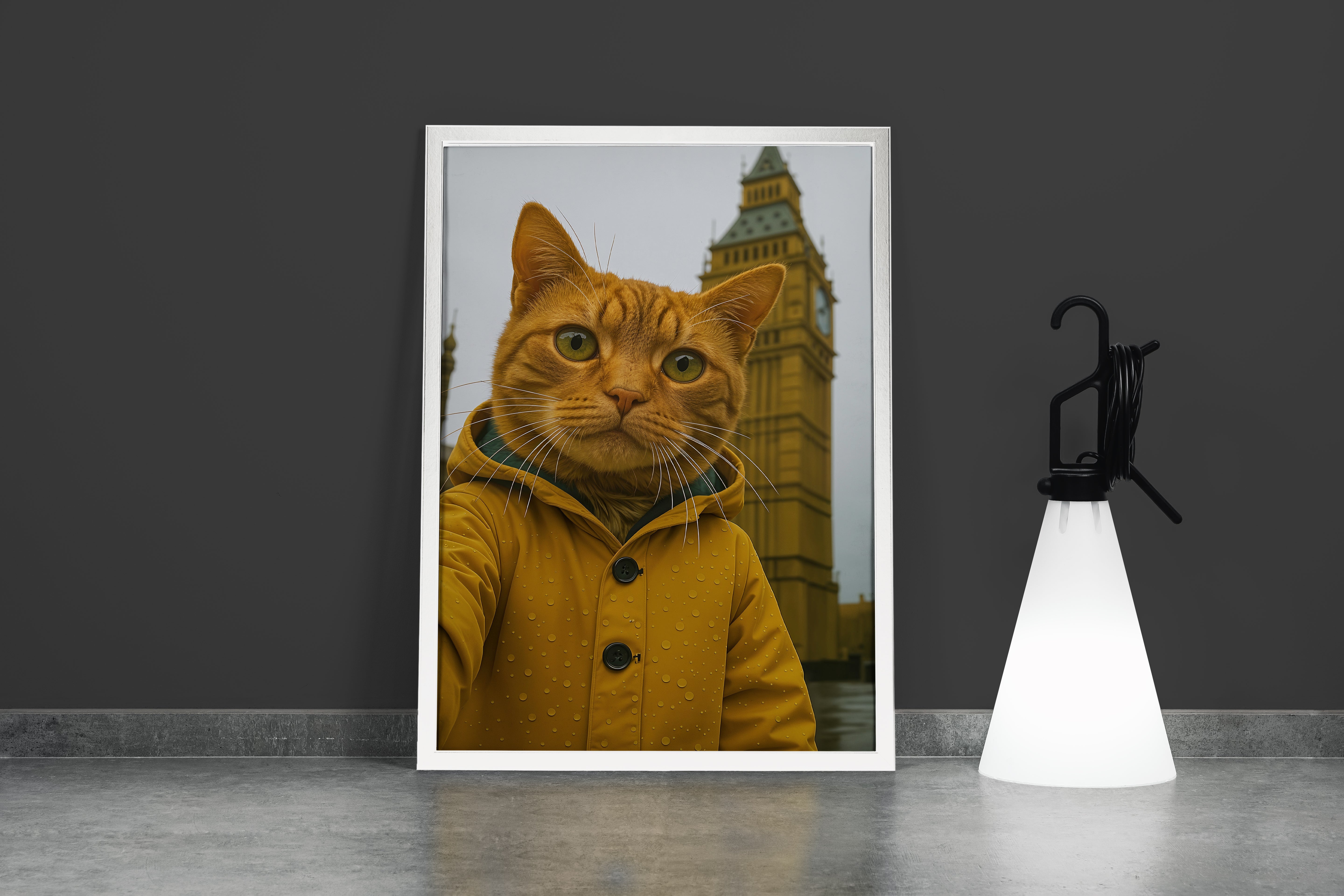 ai creation, cat visits big ben, ai art, art, kanvas tablo
