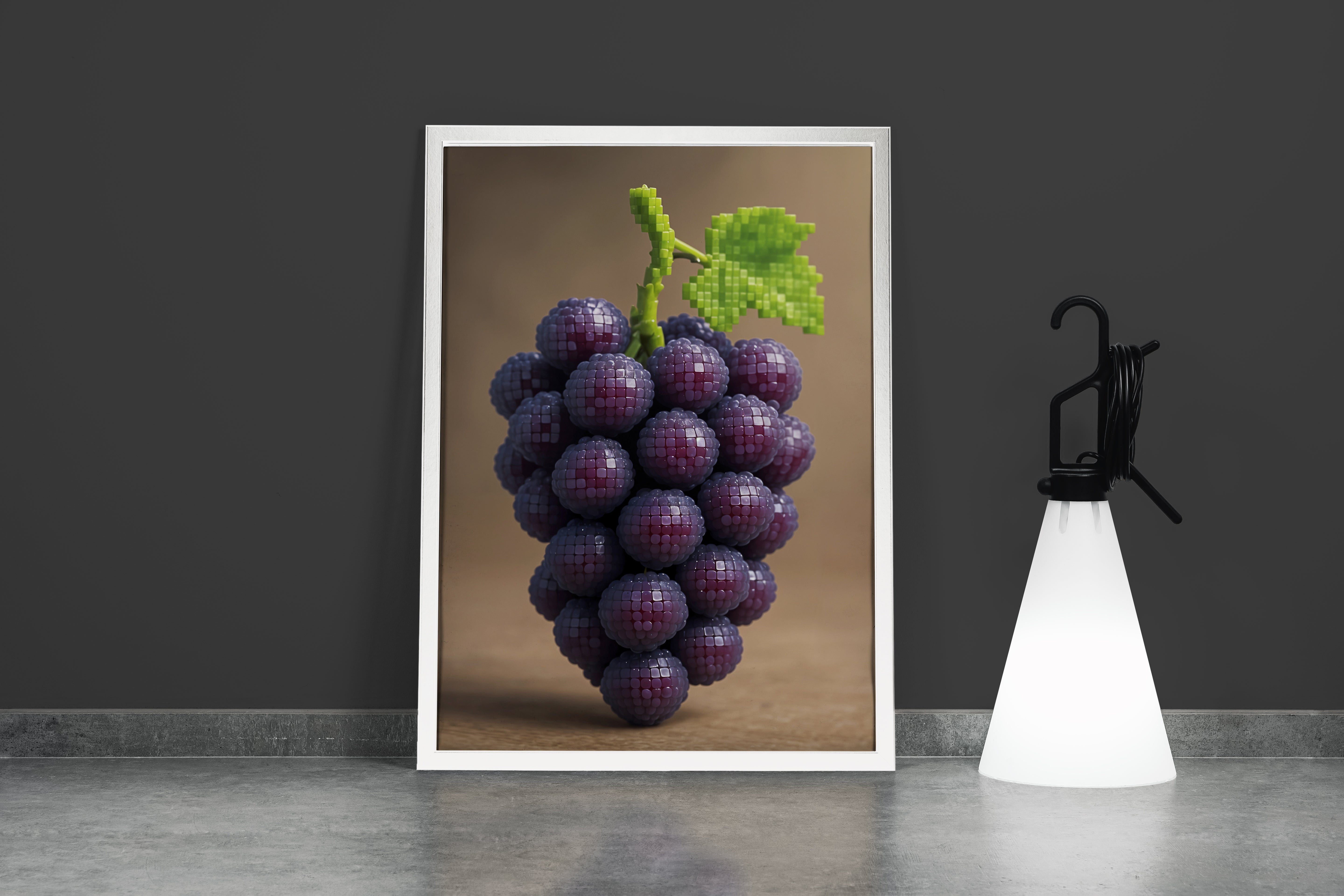 ai creation, round purple grapes, ai art, art, kanvas tablo
